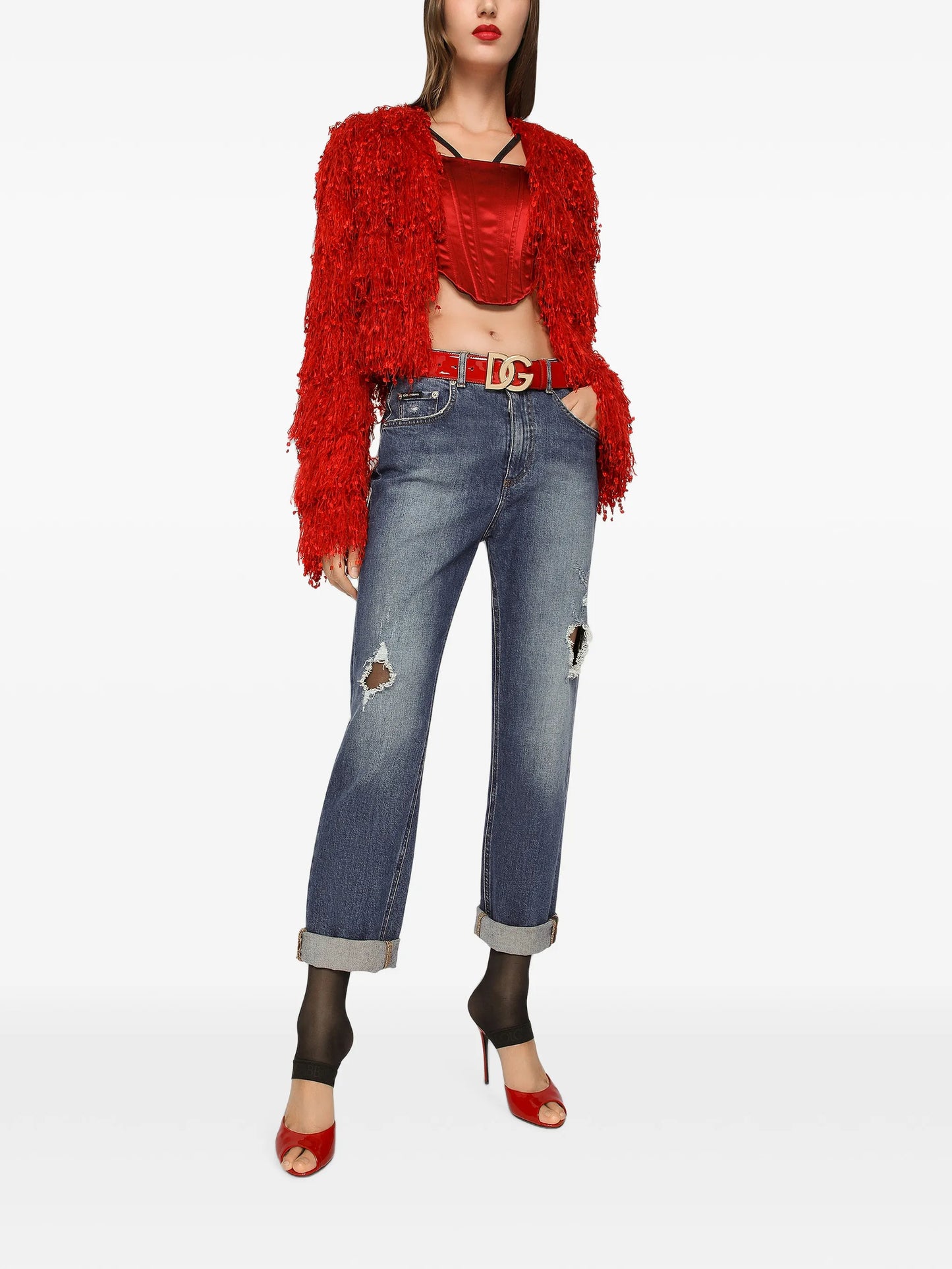 distressed boyfriend jeans