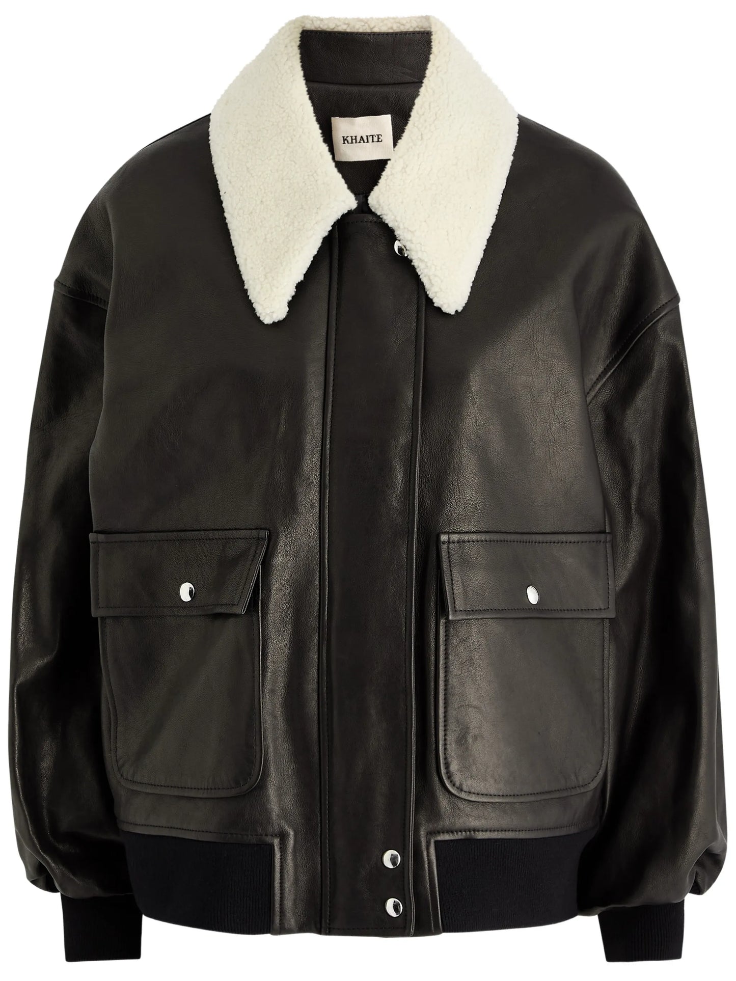shearling-trim jacket