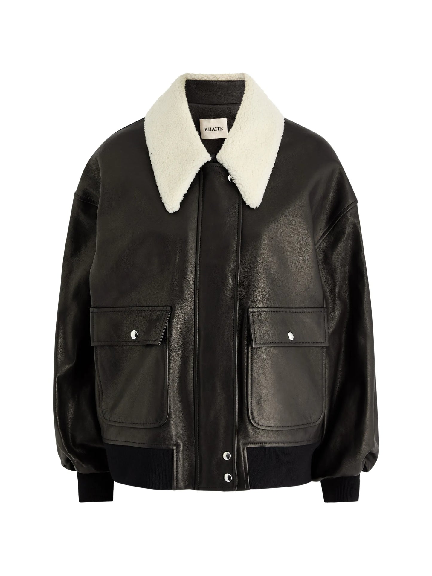 shearling-trim jacket