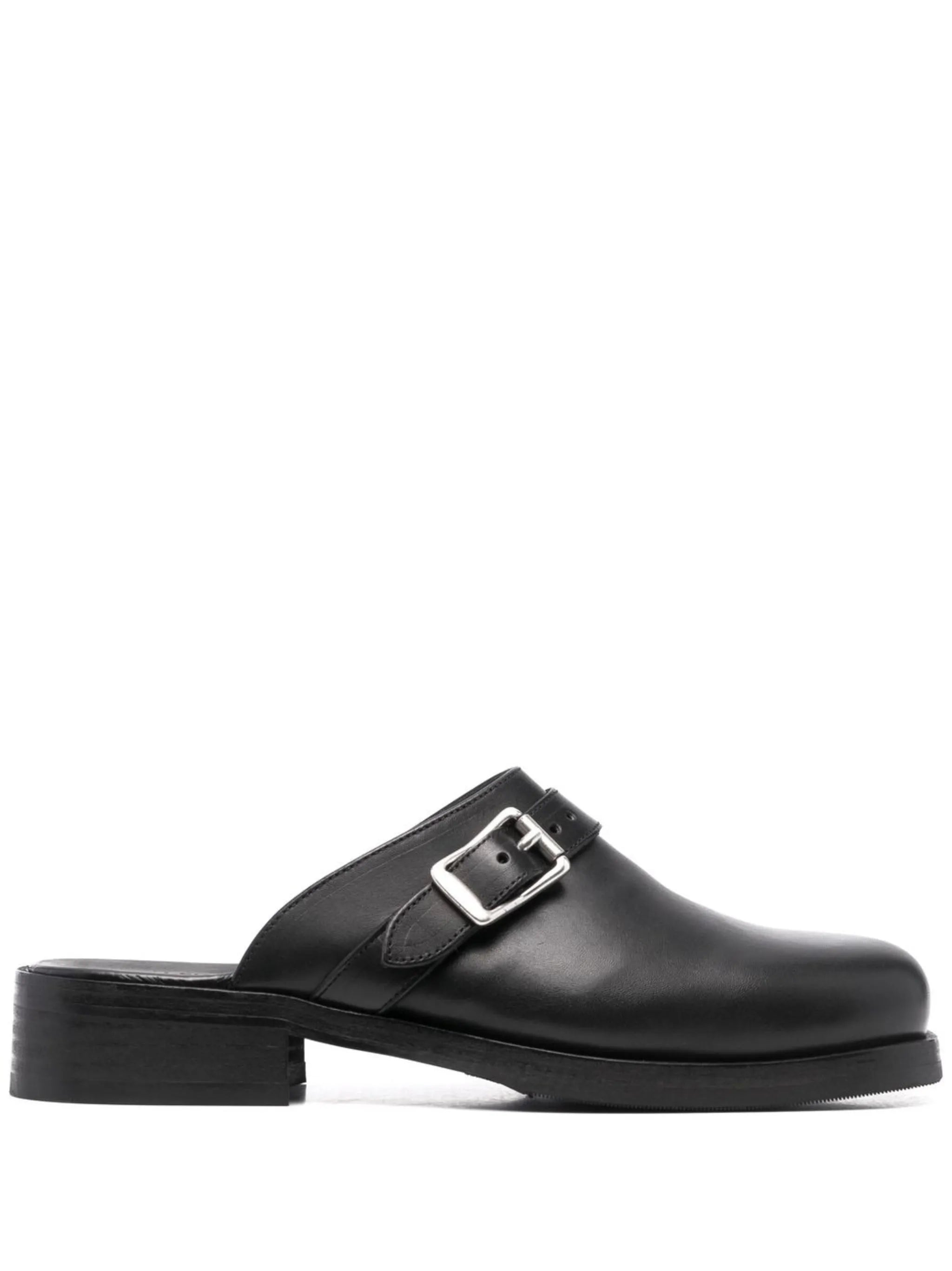 buckle-detail mules