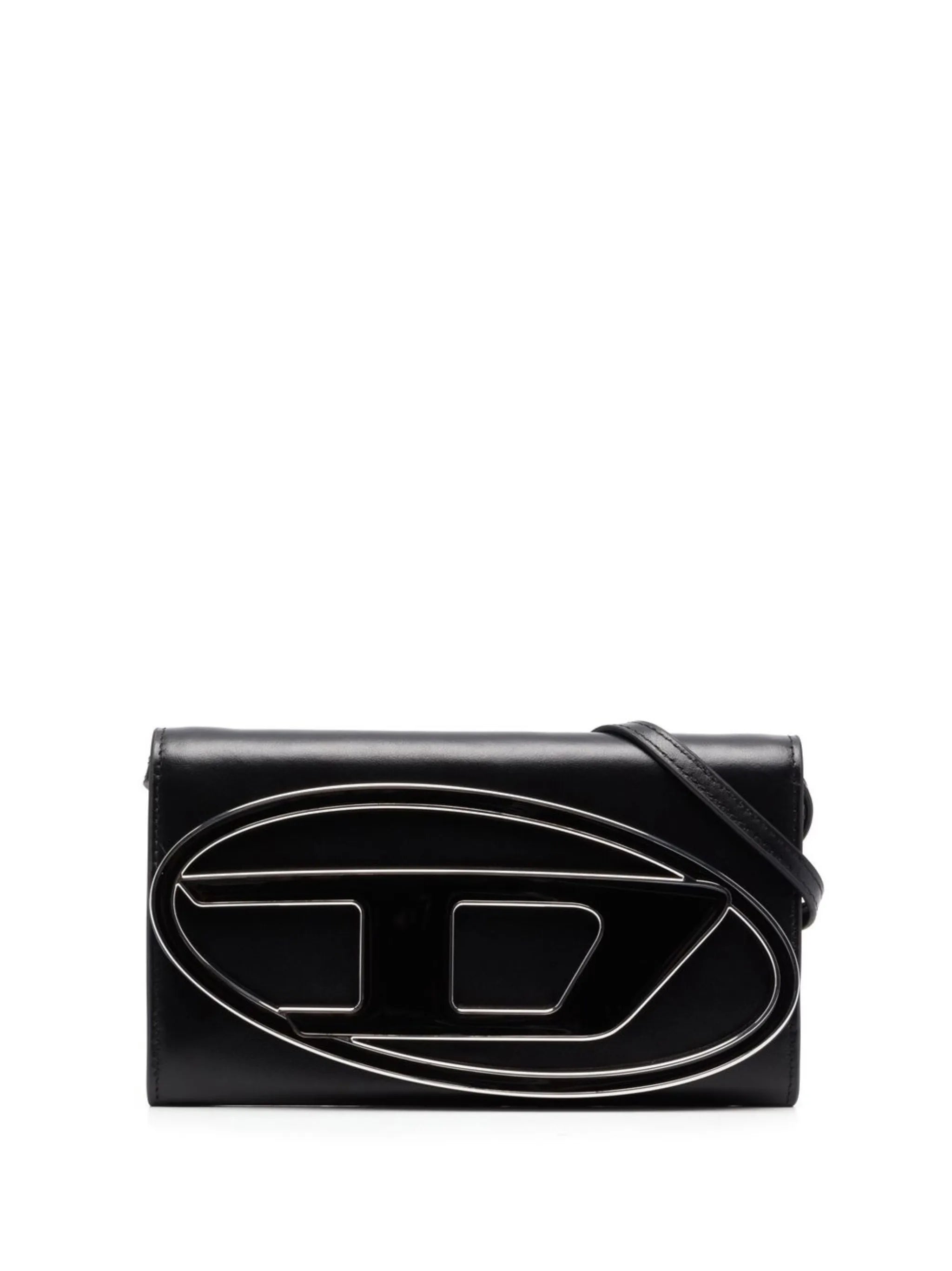 Cygnus logo-plaque leather crossbody bag