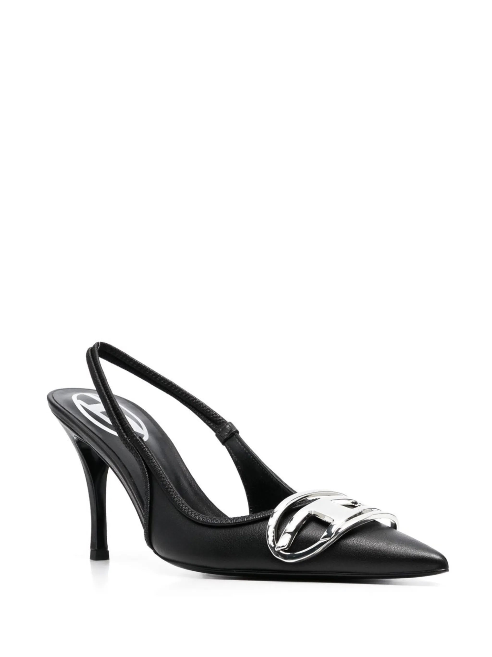 D-Venus 80mm leather slingback pumps
