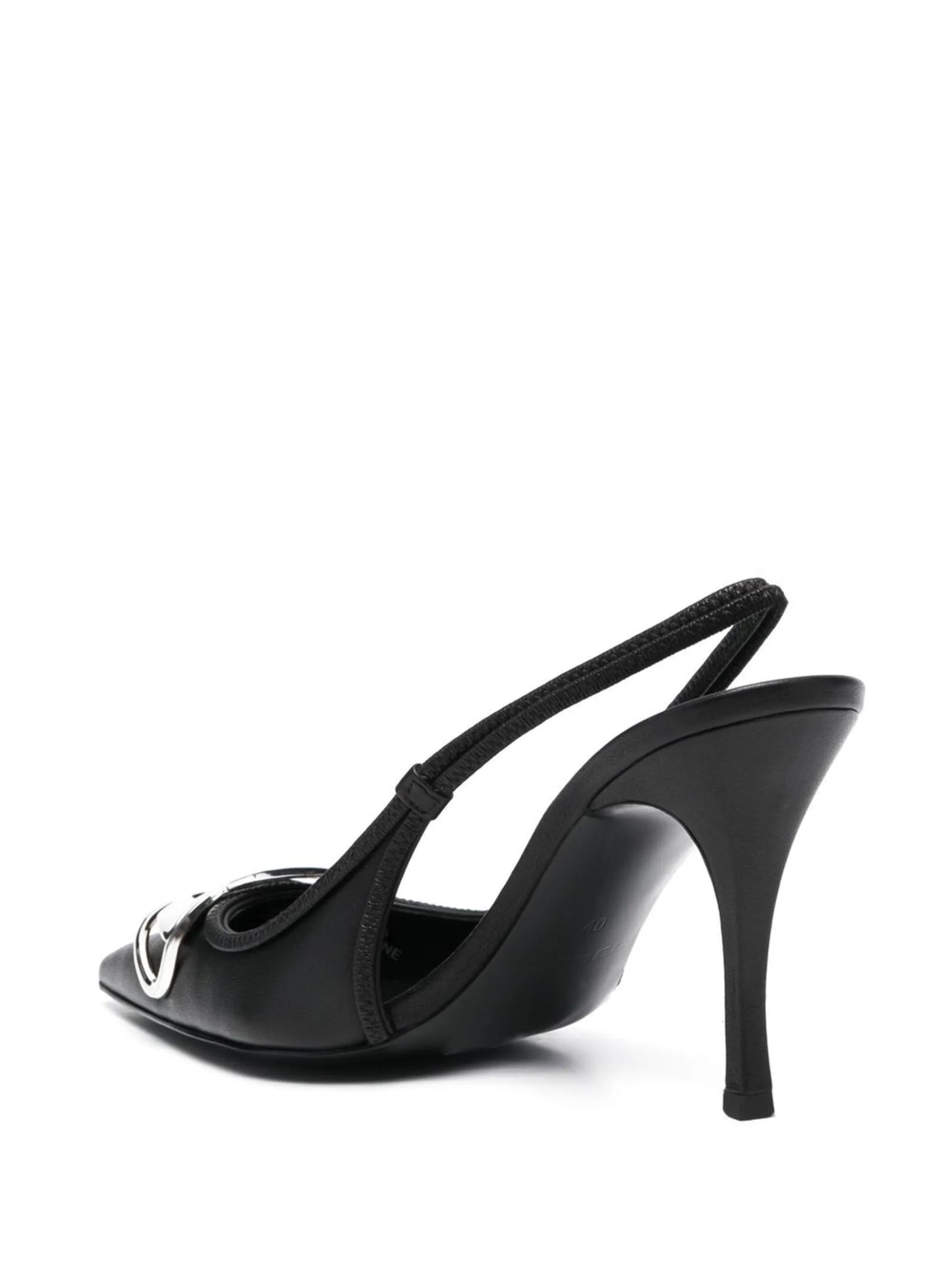 D-Venus 80mm leather slingback pumps