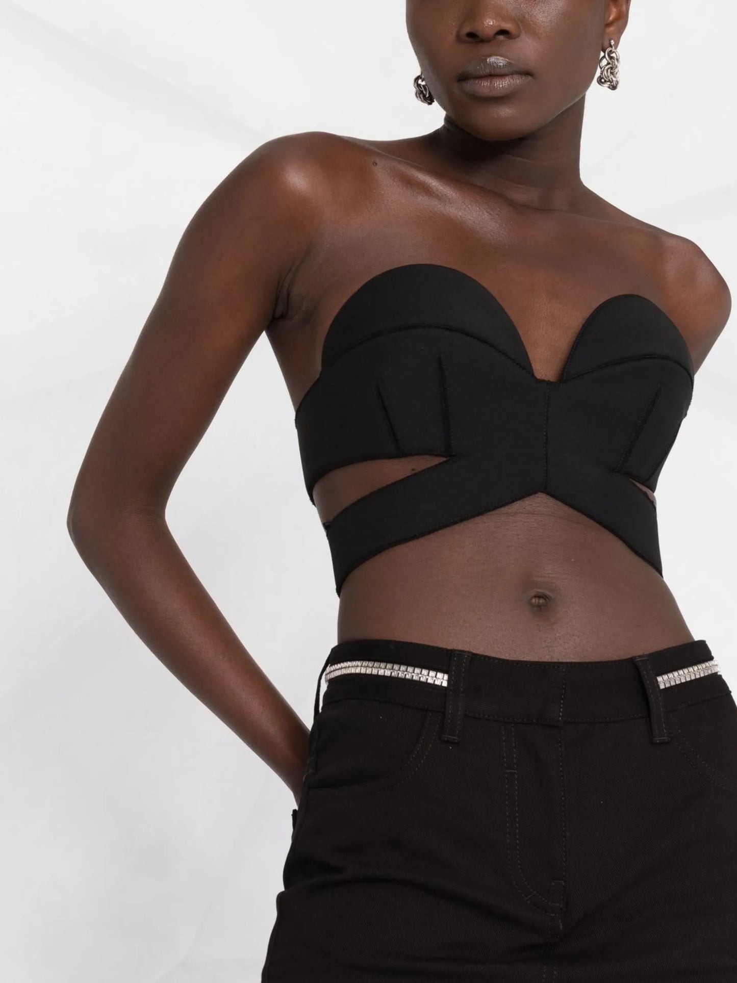cut-out bustier top
