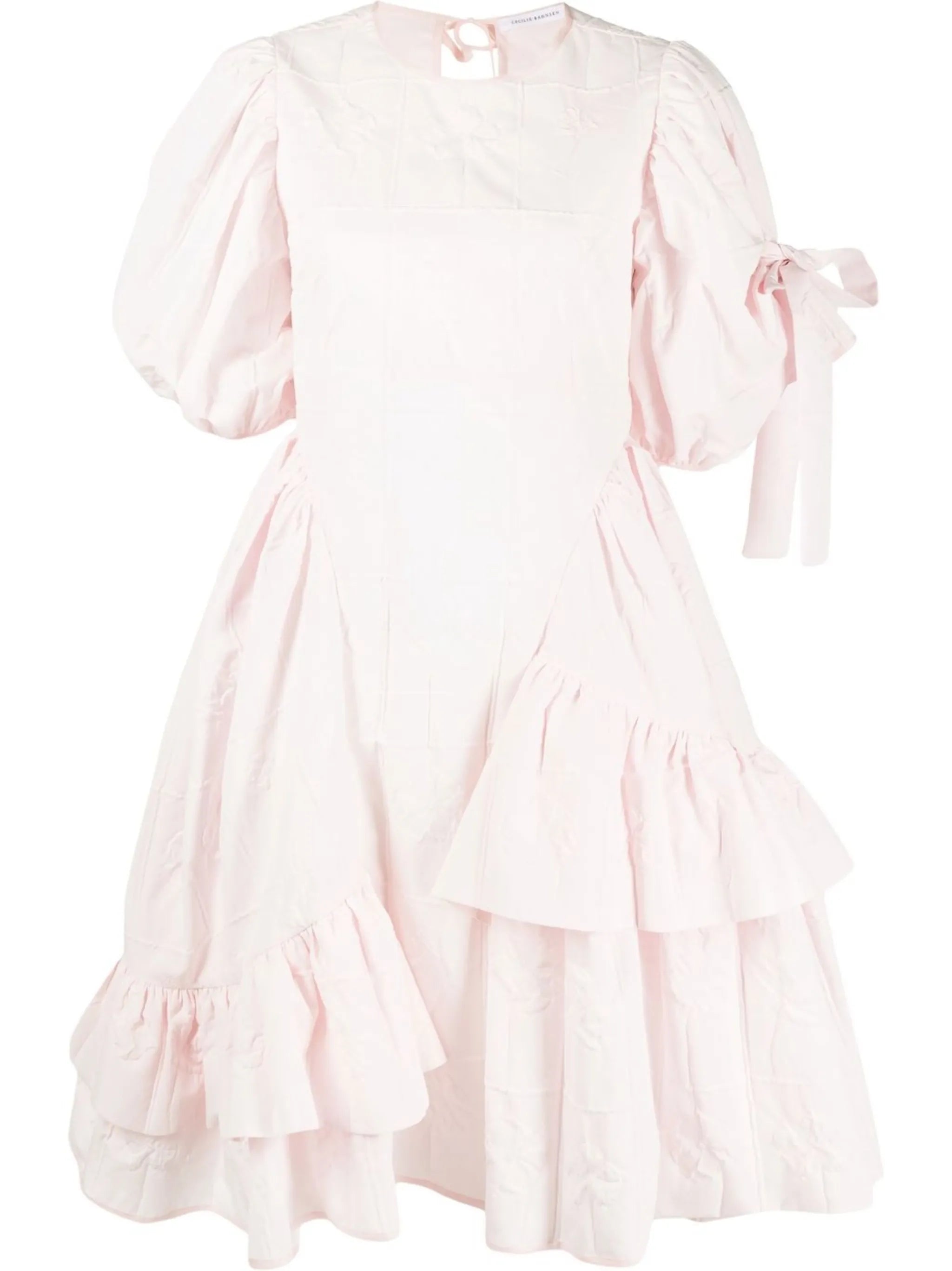 Danita ruffle-trim midi dress
