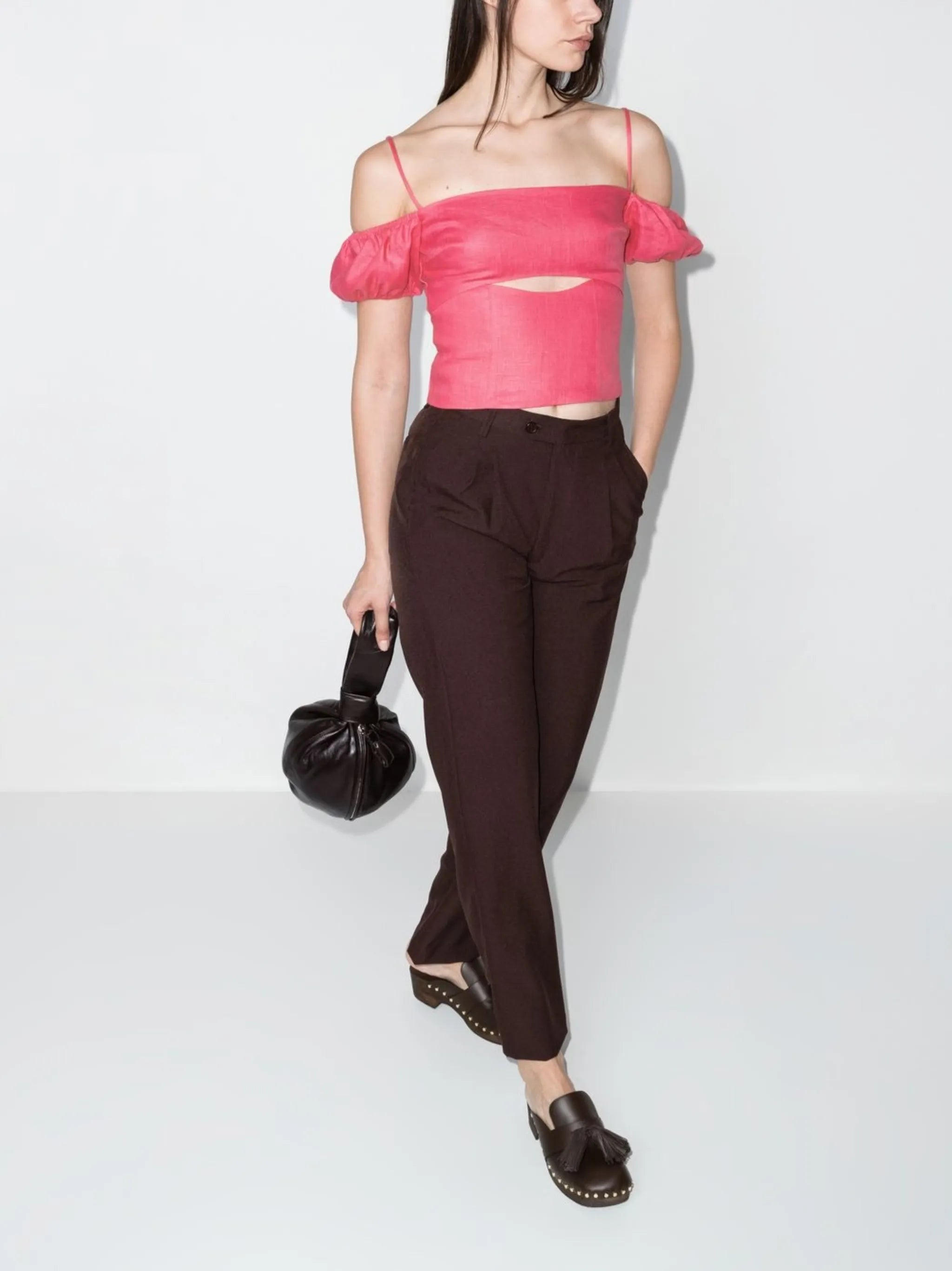 cut-out off-shoulder blouse