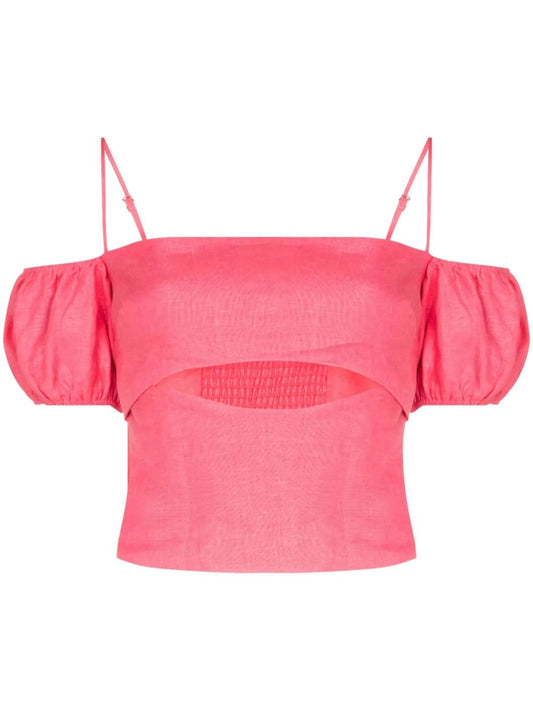 cut-out off-shoulder blouse