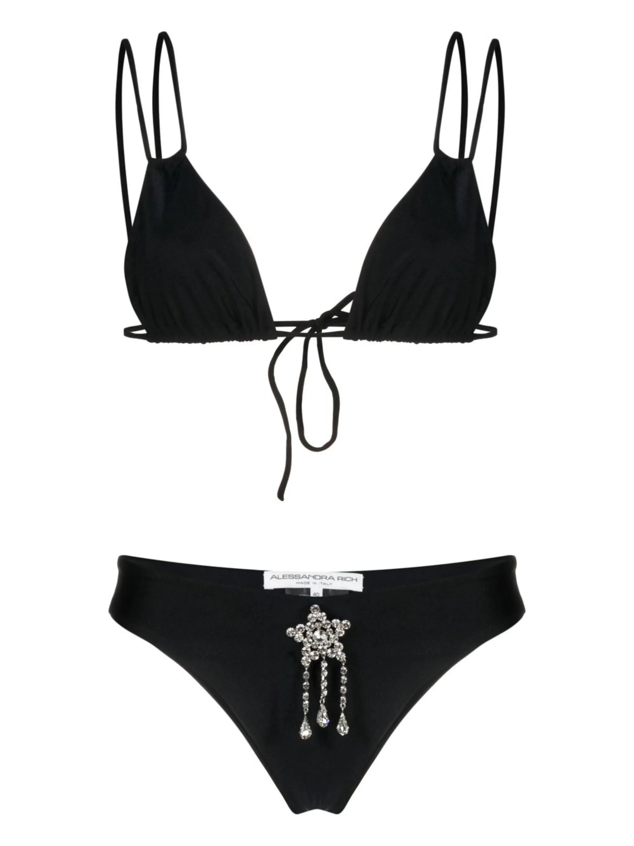 crystal-embellished triangle bikini