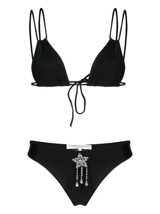 crystal-embellished triangle bikini