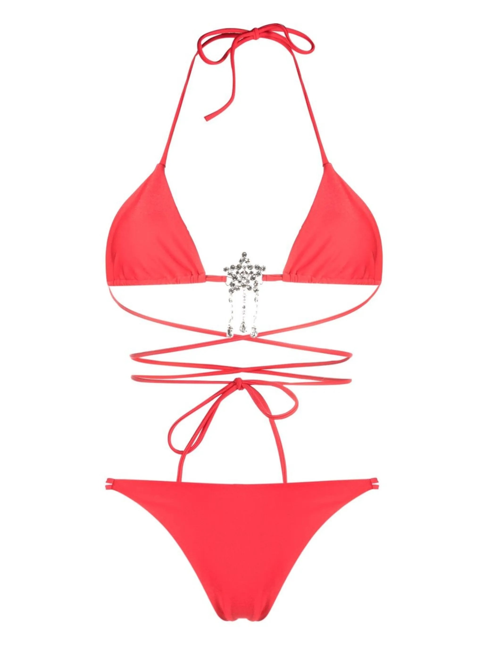 crystal-embellished triangle bikini