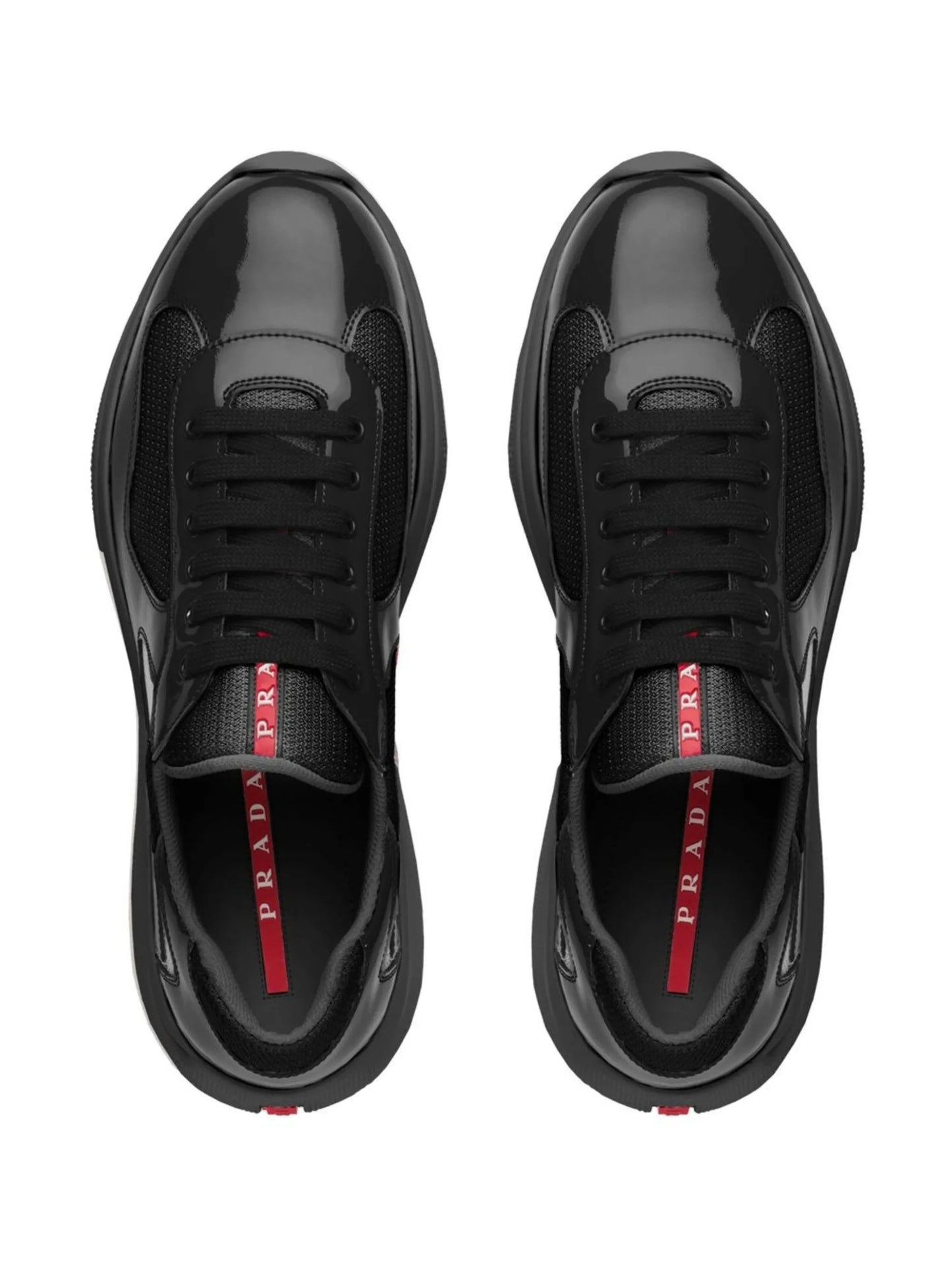 patent-leather and technical fabric America's Cup sneakers