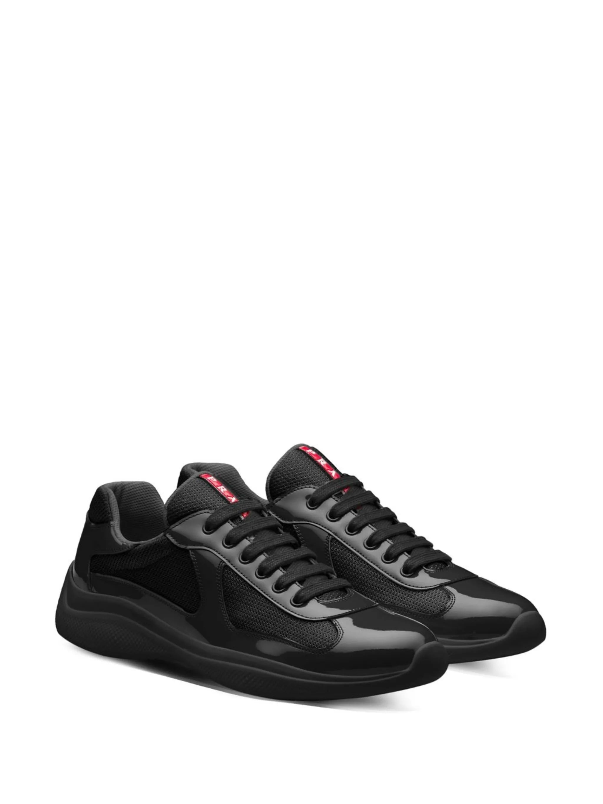 patent-leather and technical fabric America's Cup sneakers