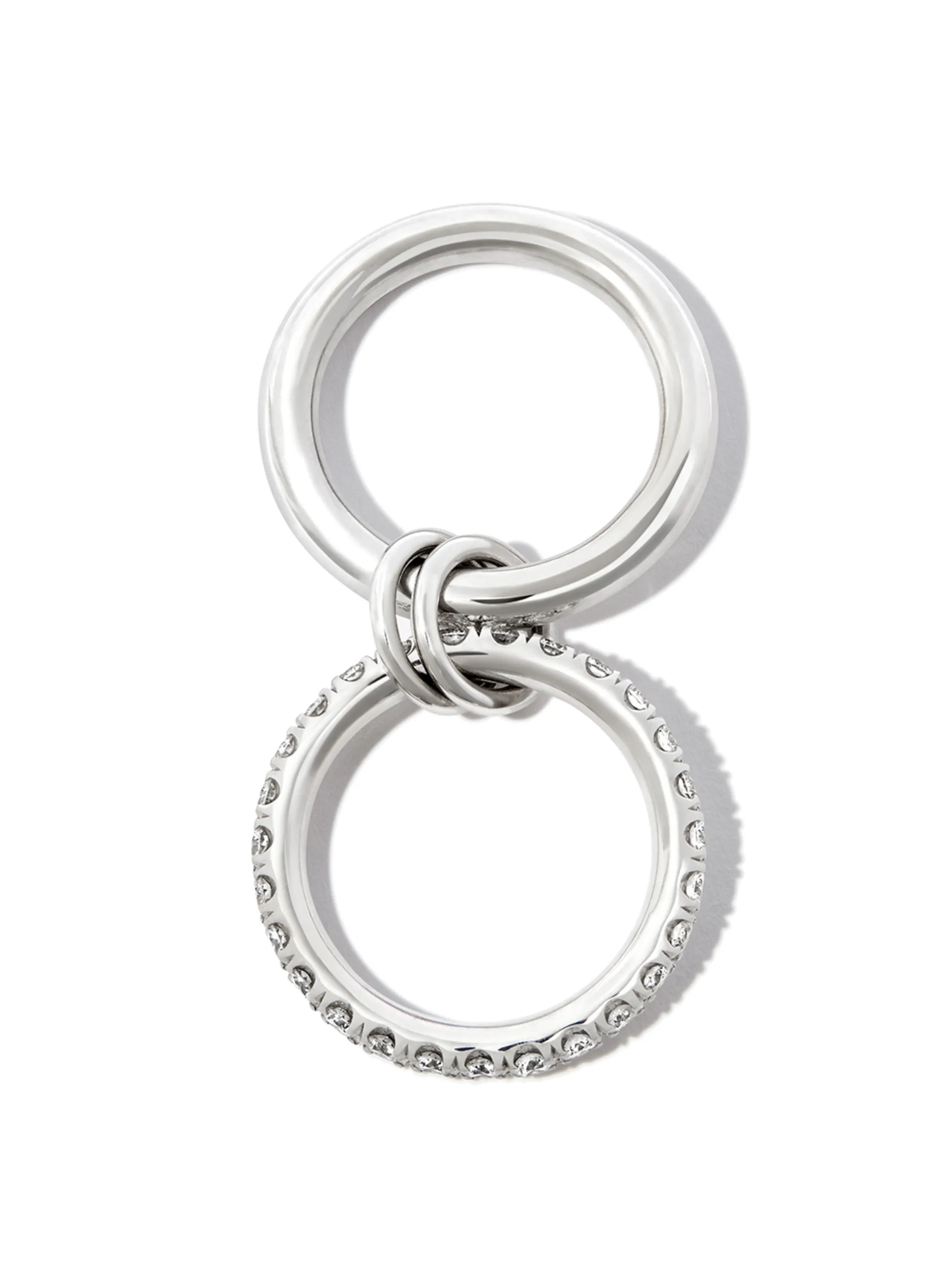 18kt white gold Virgo diamond link ring
