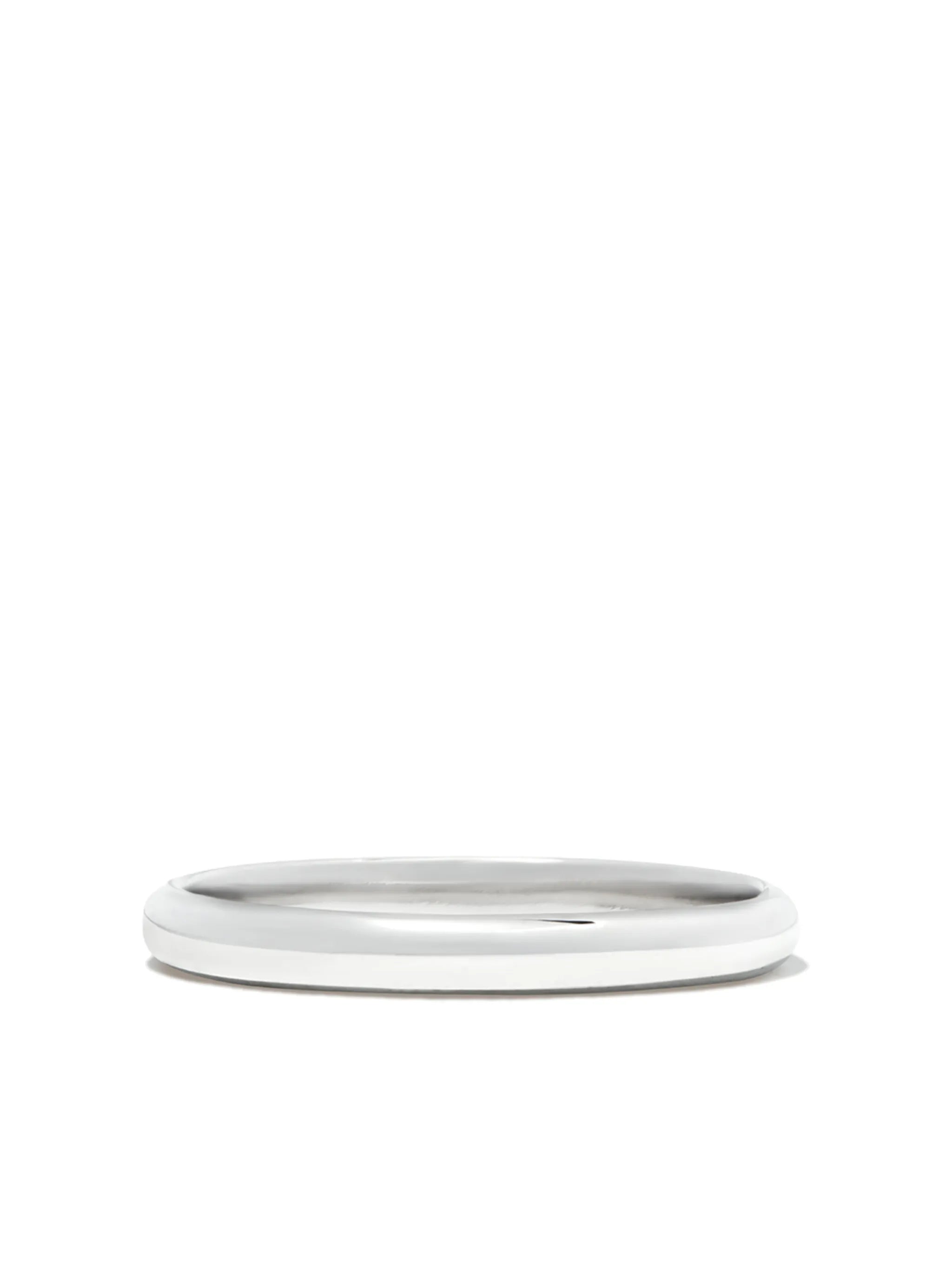 18kt white gold Half Round ring