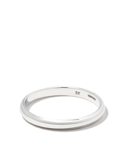 18kt white gold Half Round ring