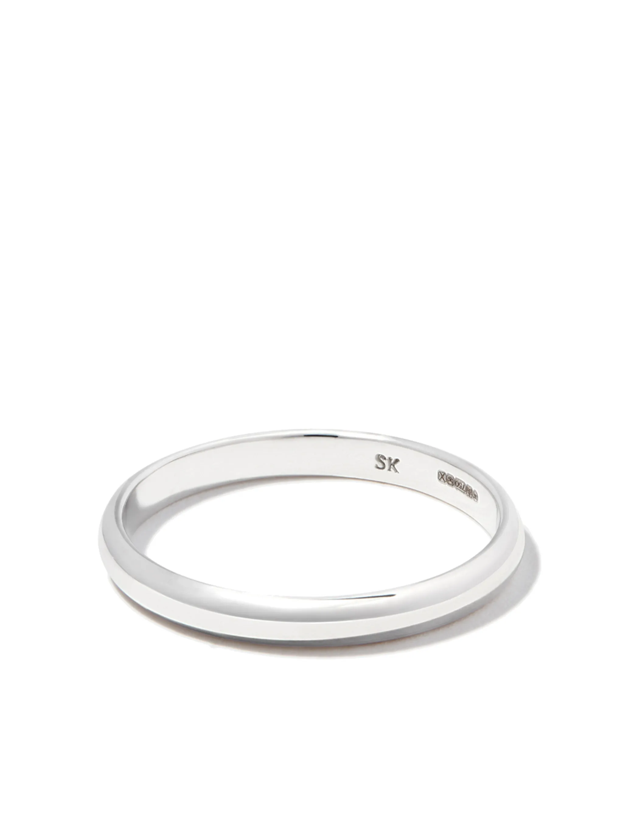 18kt white gold Half Round ring