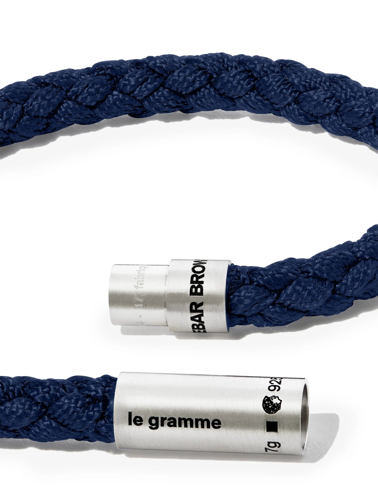 x Orlebar Brown engraved-logo bracelet