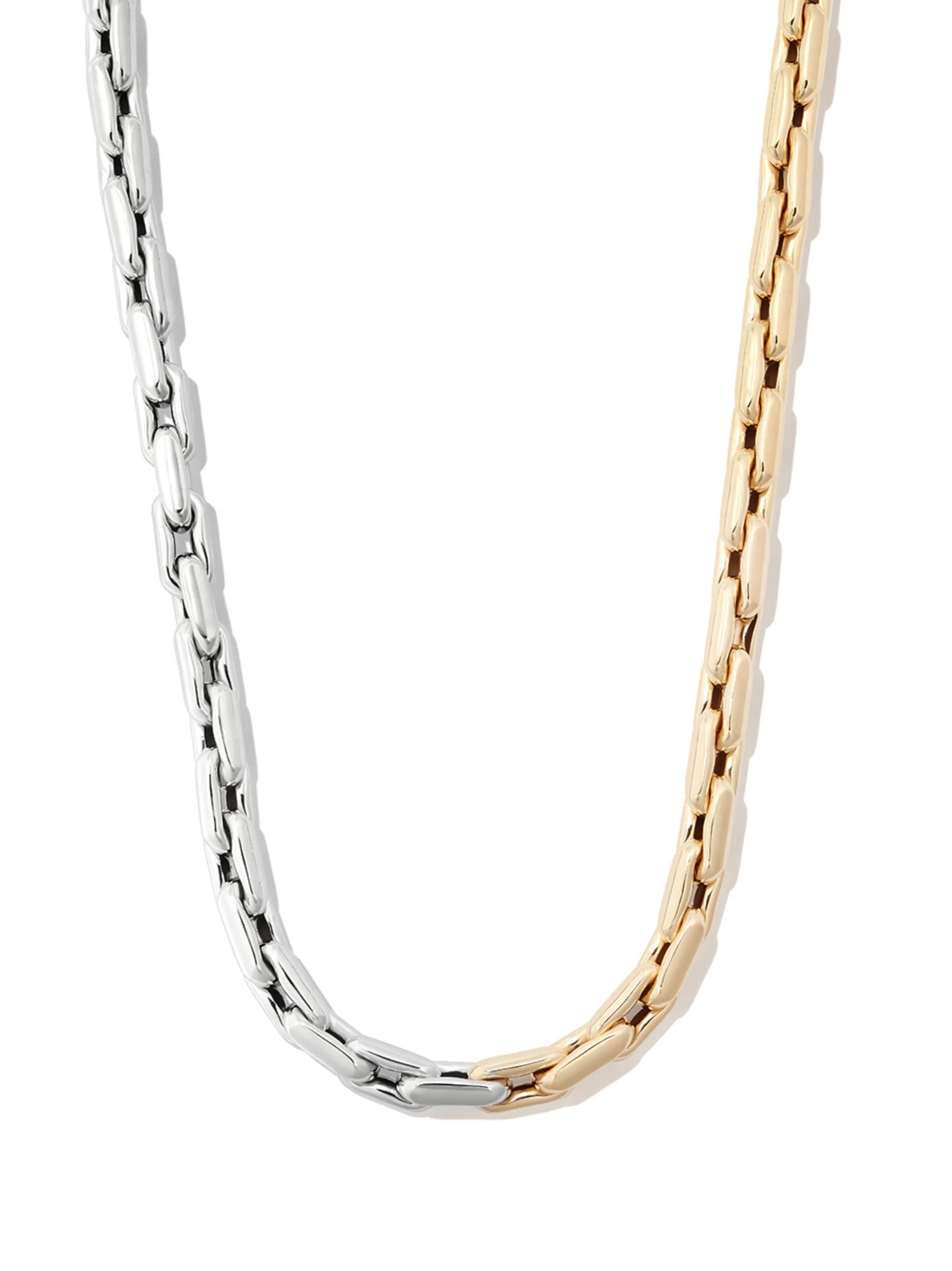 14kt gold chunky chain-link necklace