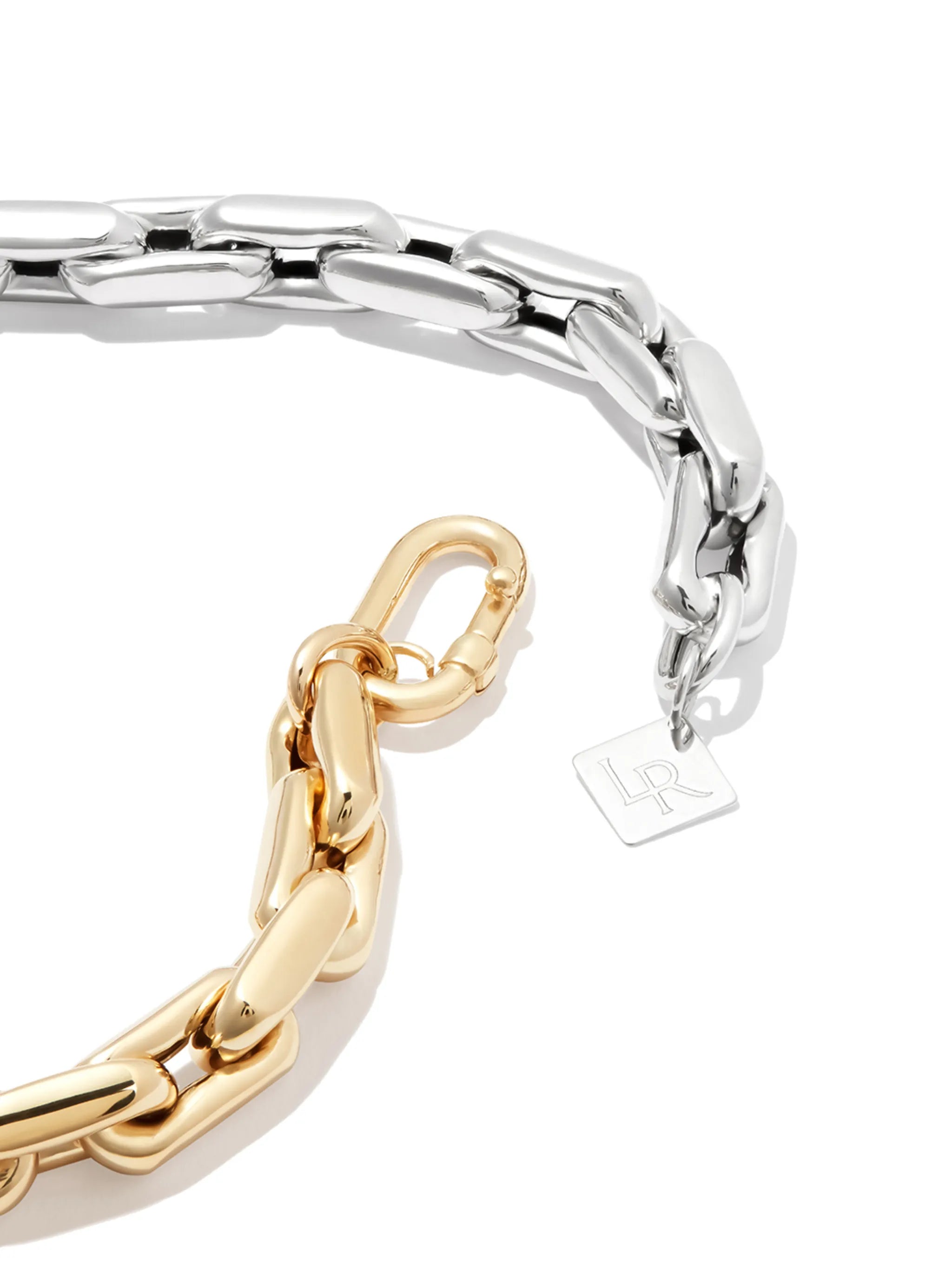 14kt gold chunky chain-link necklace