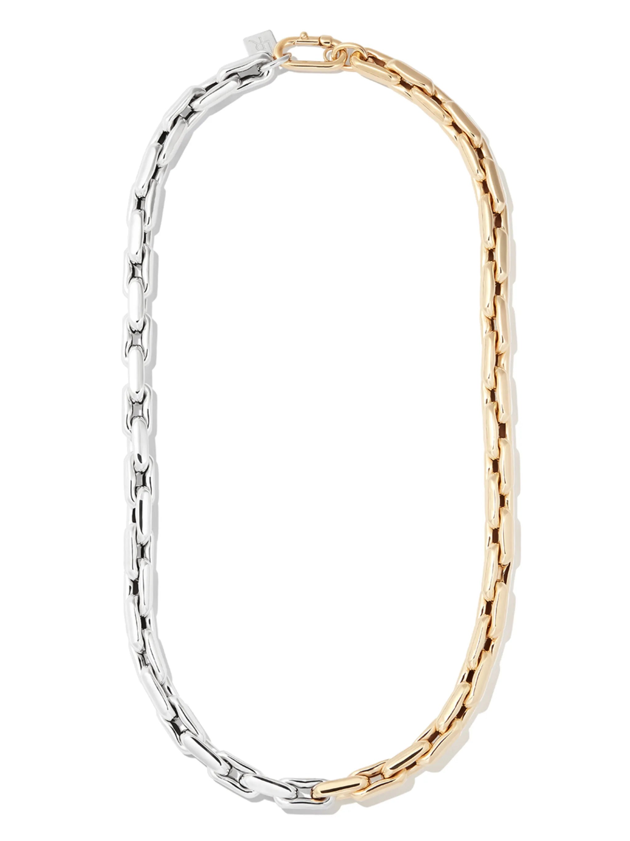 14kt gold chunky chain-link necklace