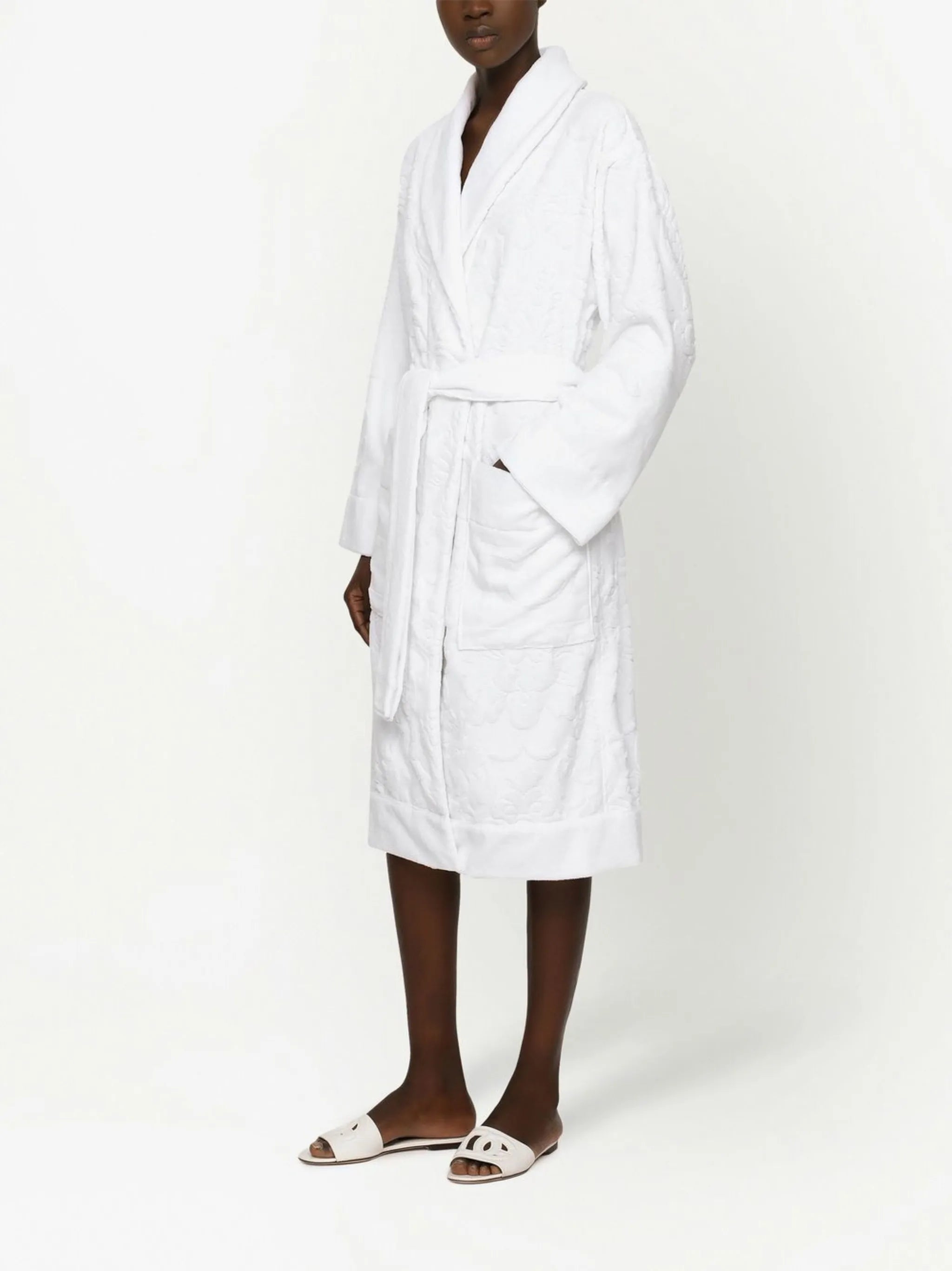 terry cotton jacquard bath robe
