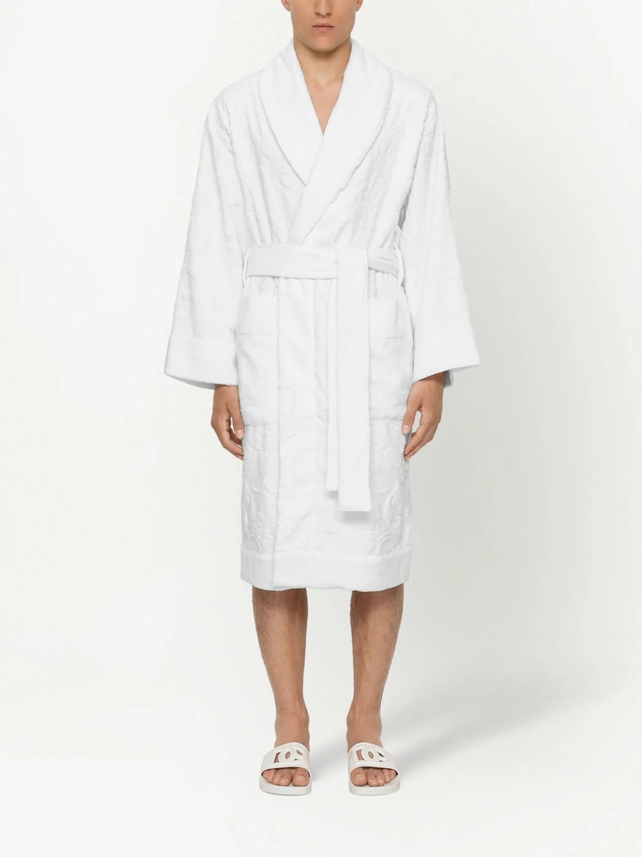 terry cotton jacquard bath robe