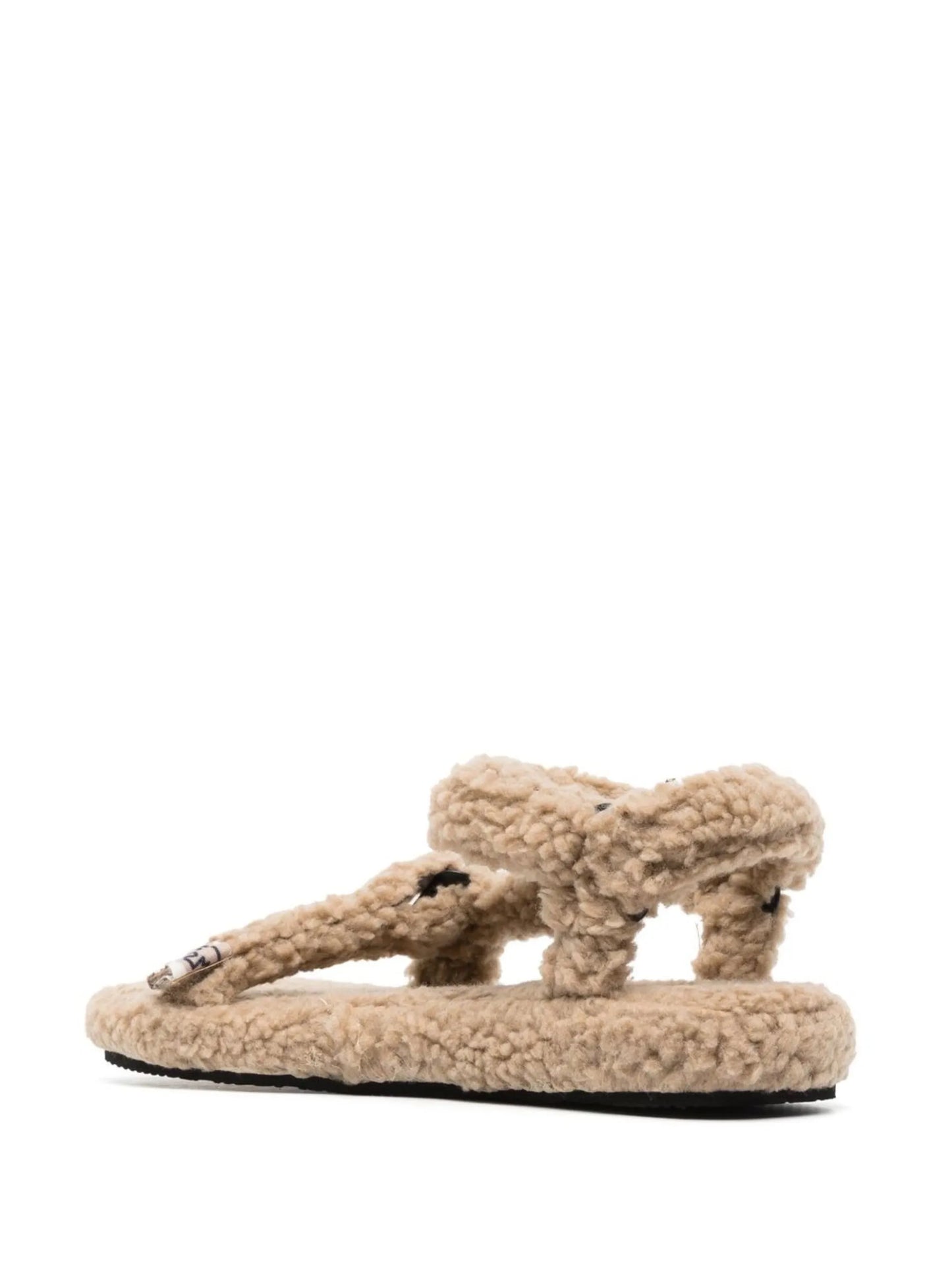 faux-shearling sandals