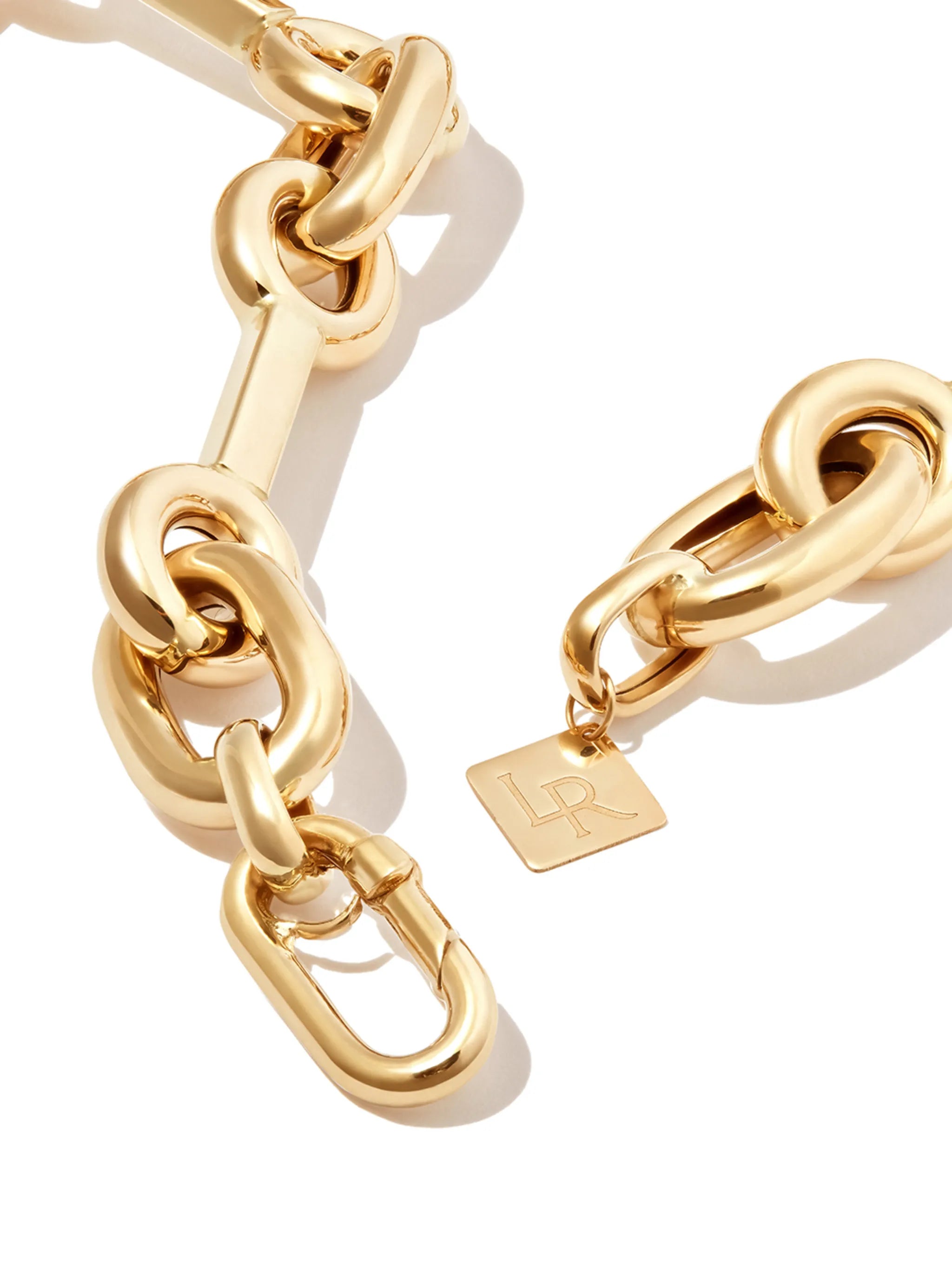 14kt yellow gold mixed-link necklace