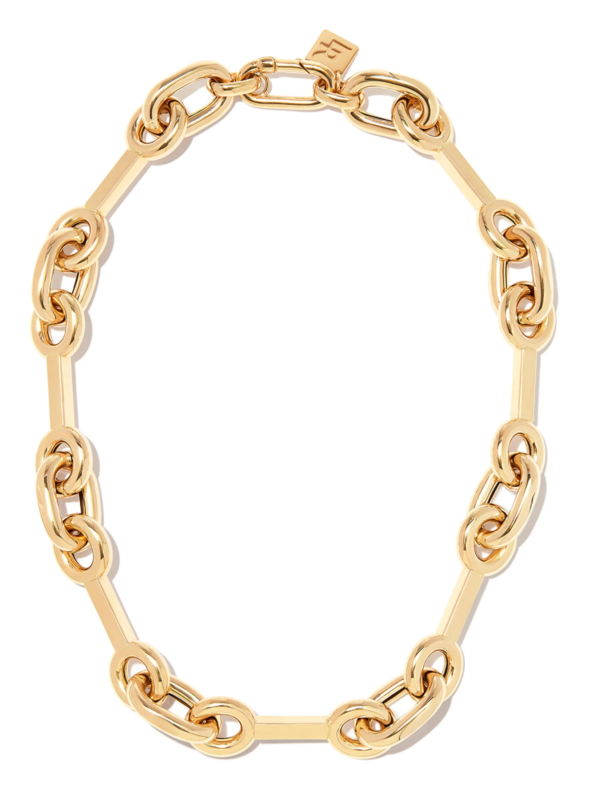 14kt yellow gold mixed-chain necklace