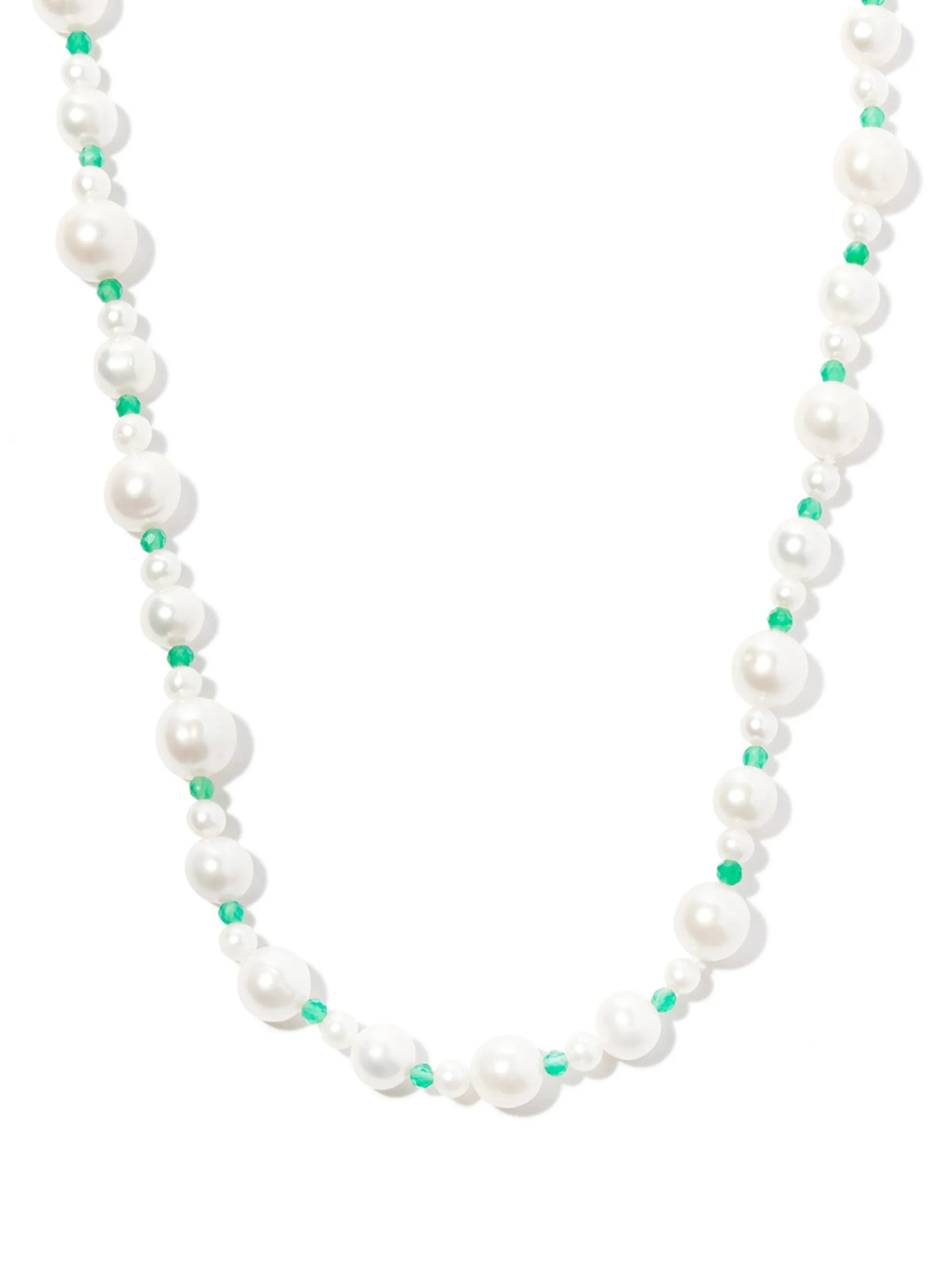 sterling silver Pebbles pearl and bead necklace