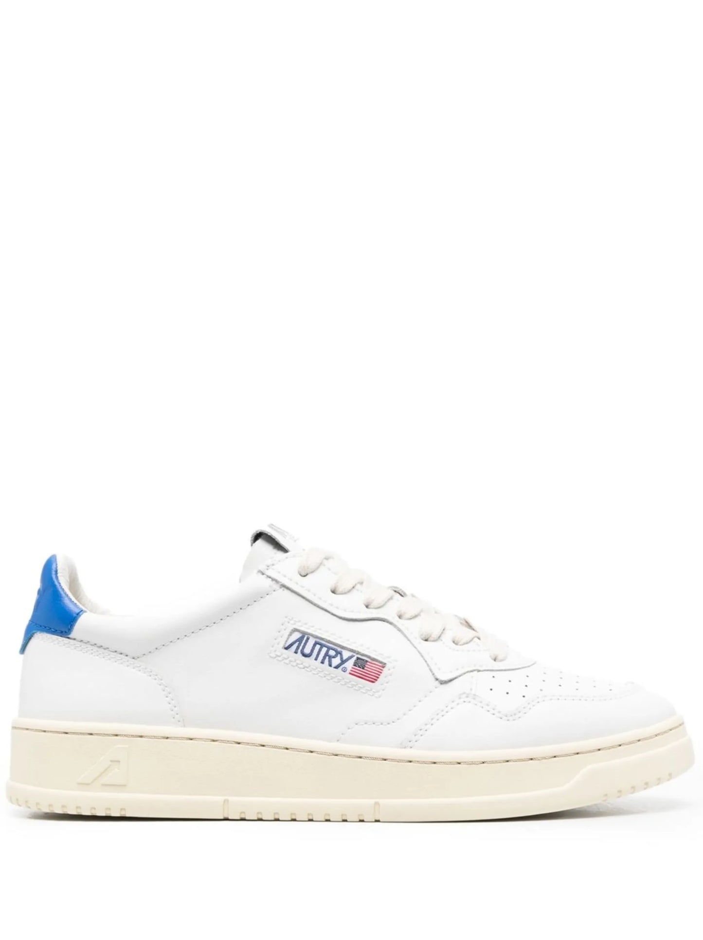 logo-patch leather sneakers