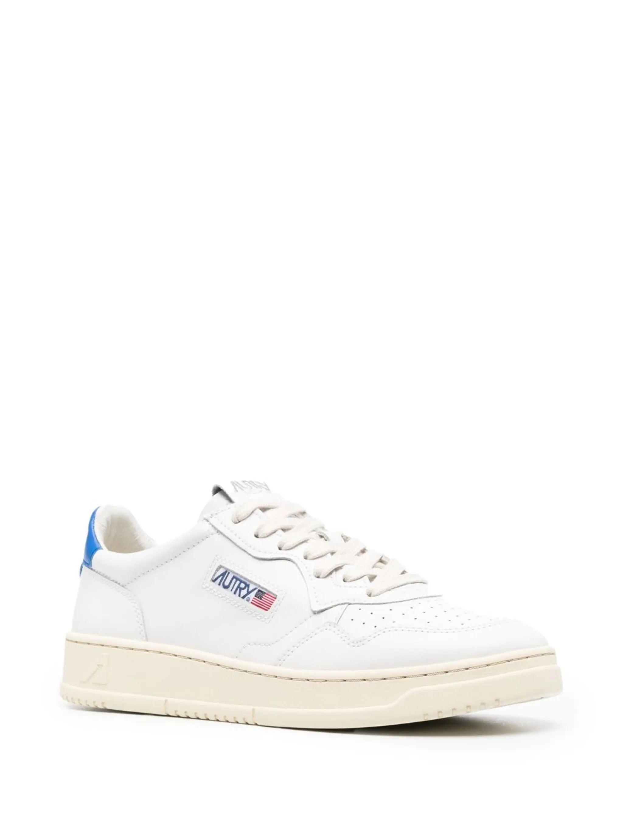 logo-patch leather sneakers