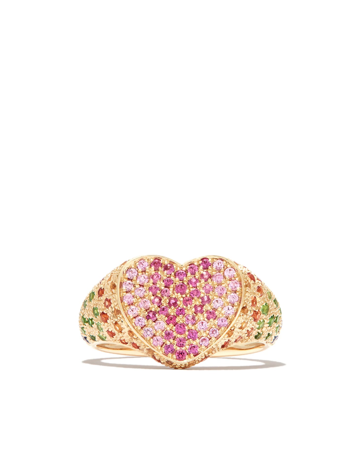 9kt yellow gold diamond signet ring