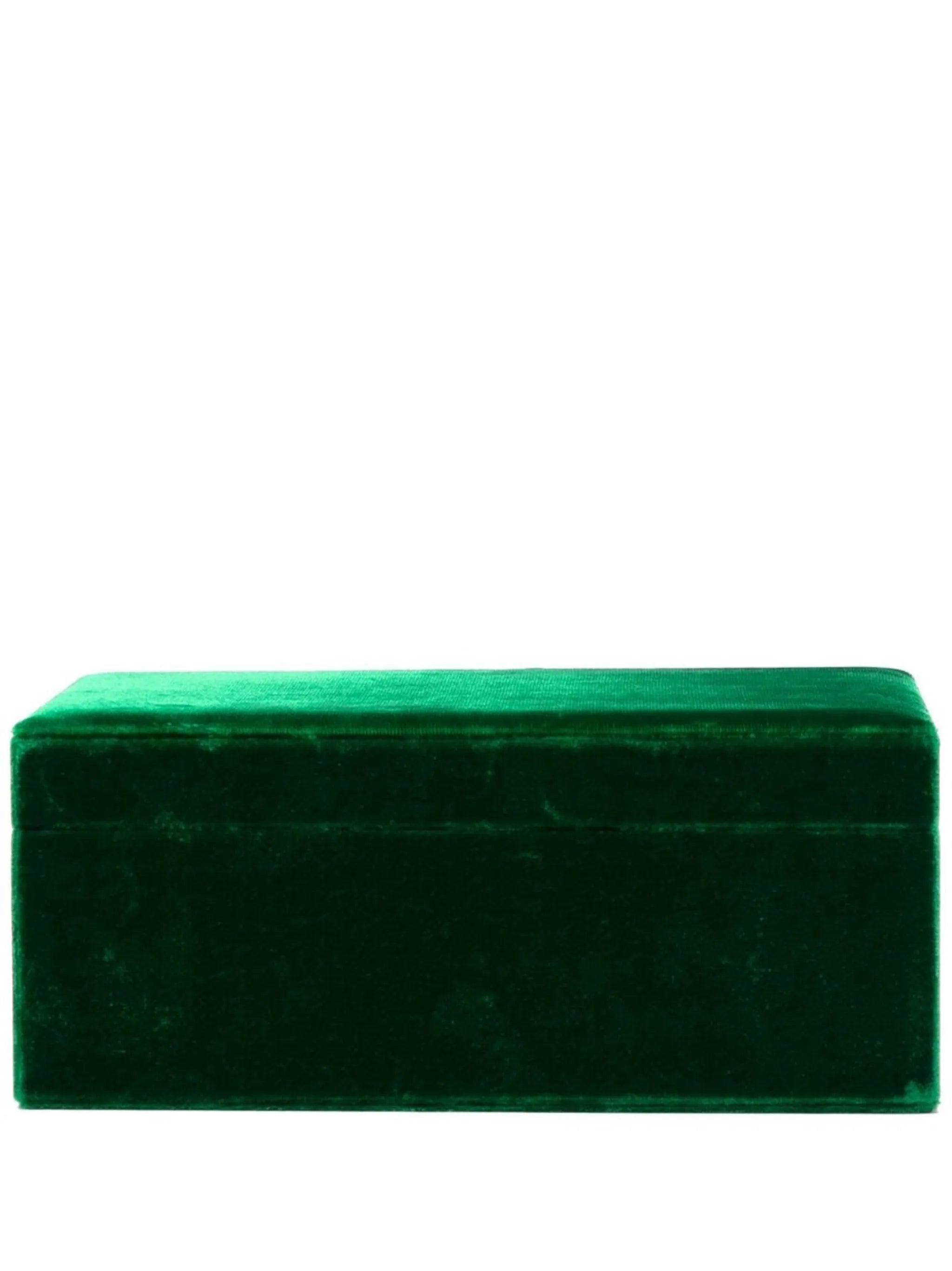Trésor crushed-velvet jewellery box