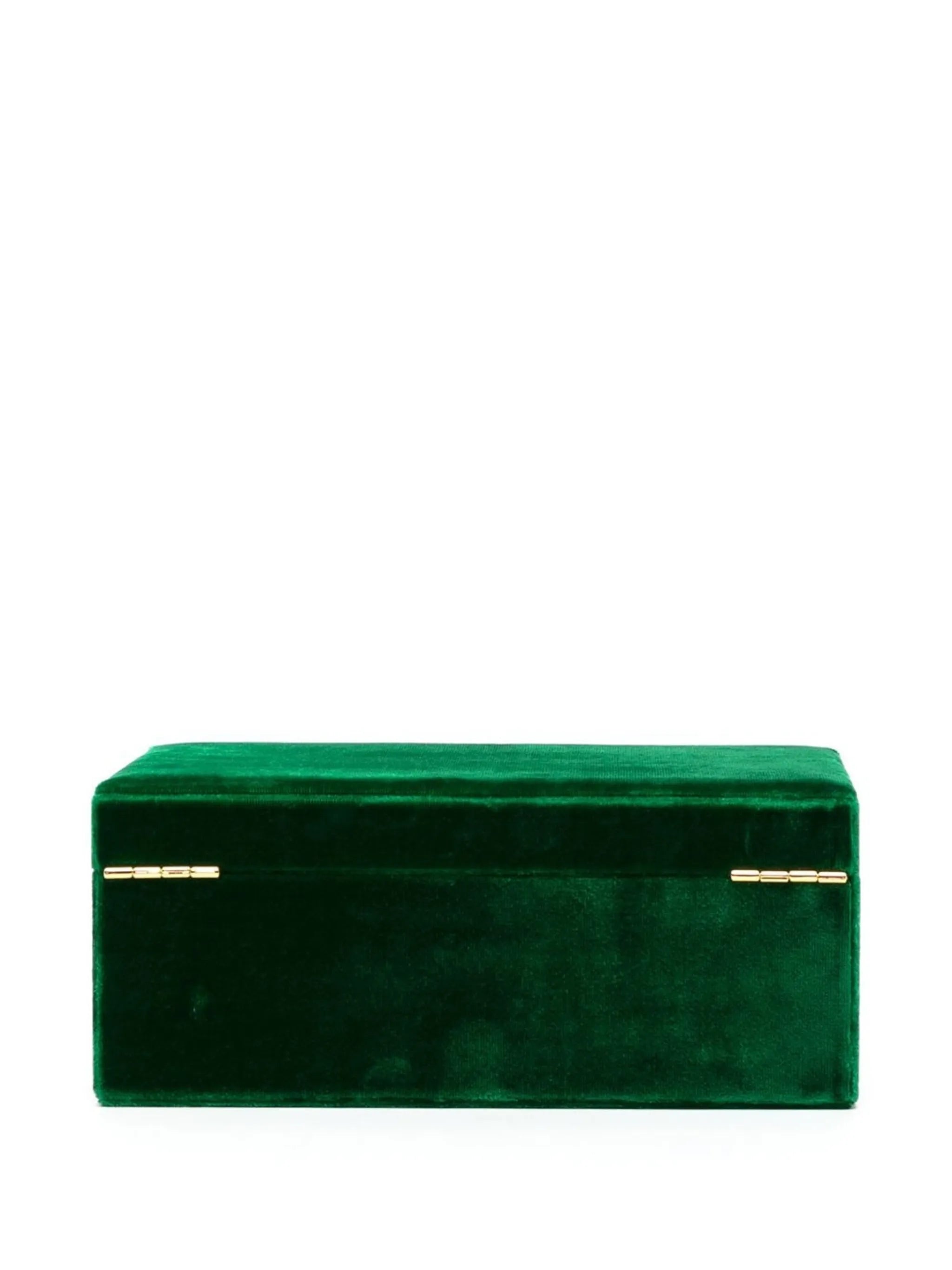 Trésor crushed-velvet jewellery box