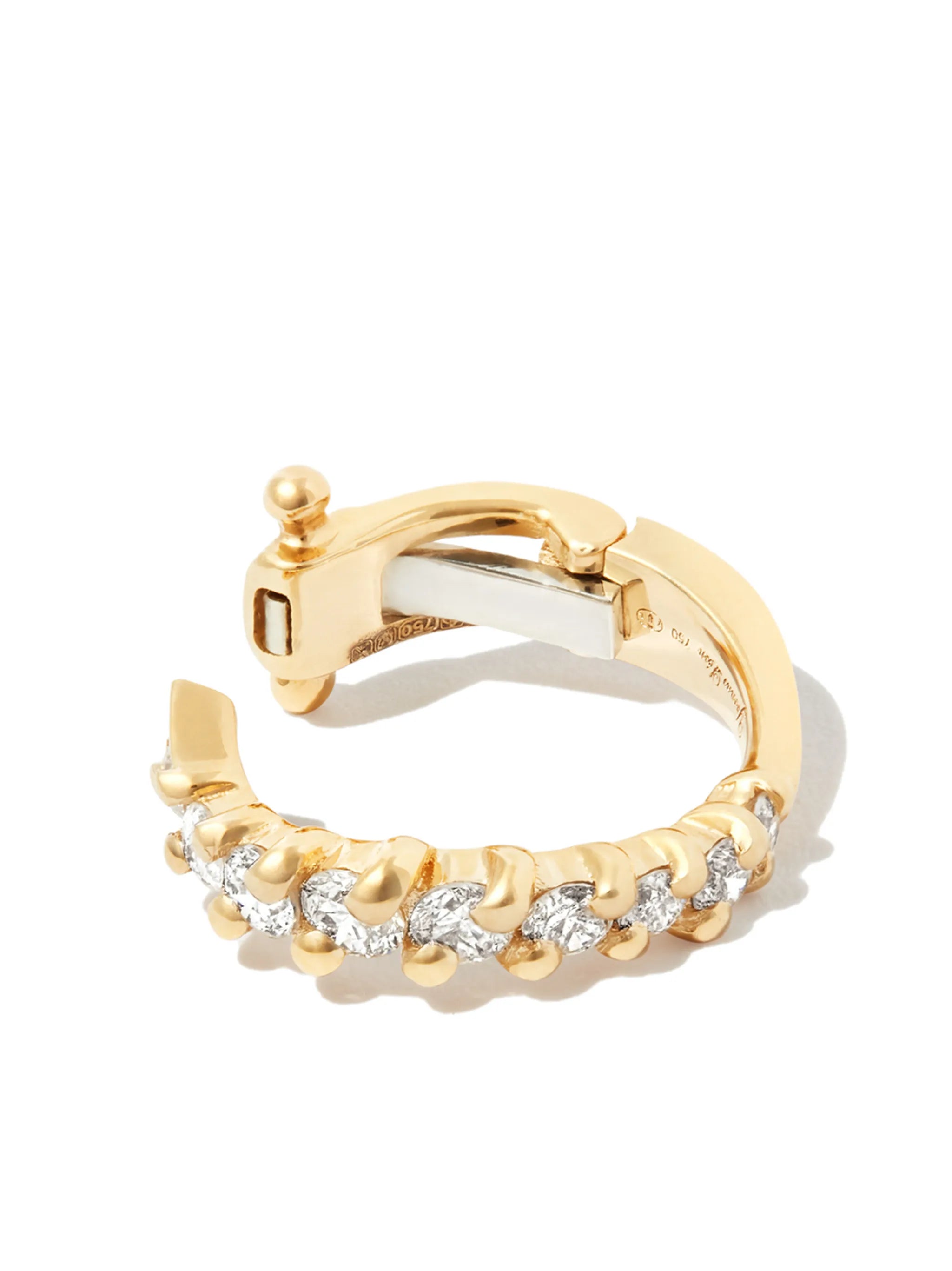 18kt yellow gold diamond Vague ear cuff