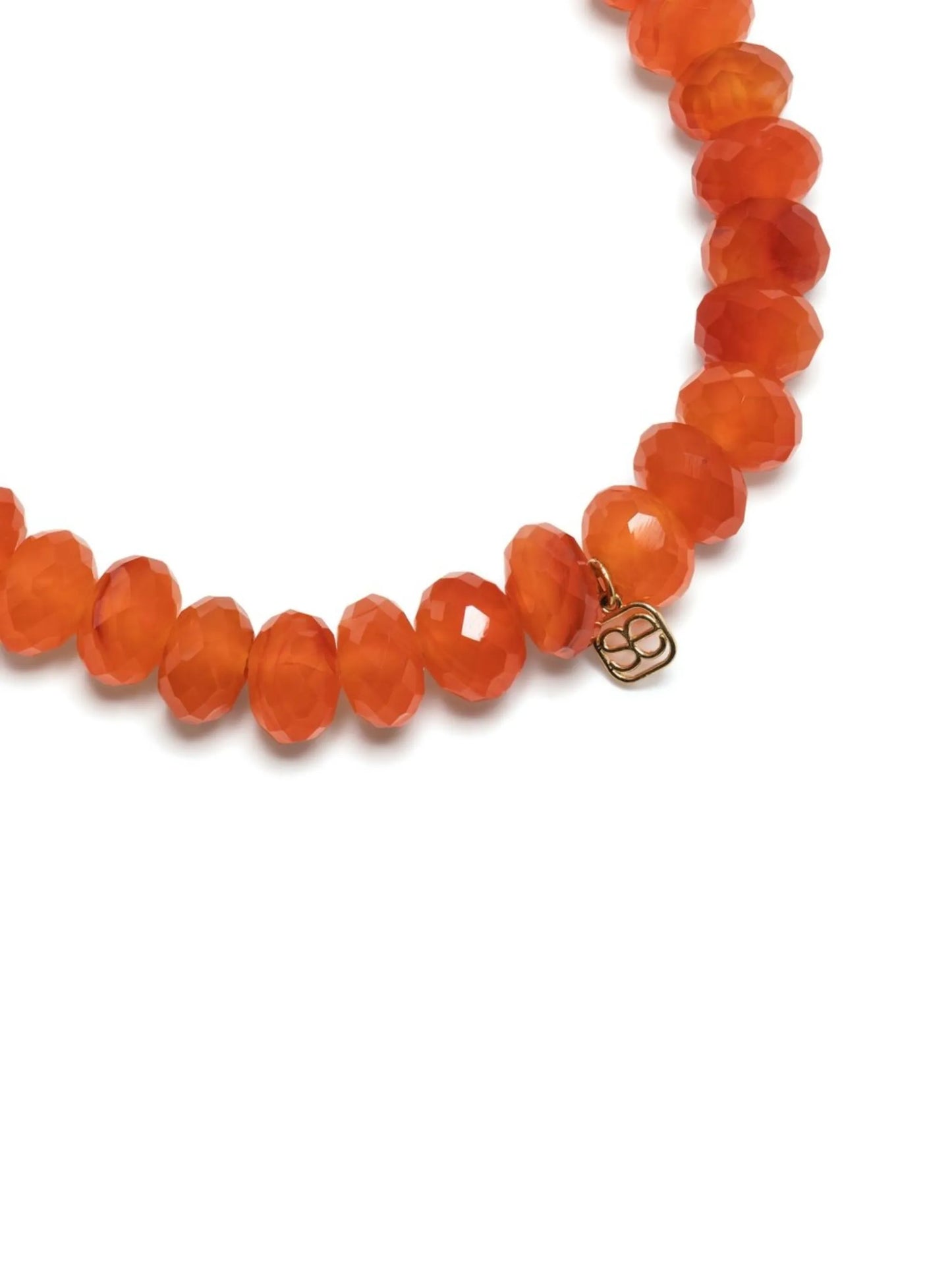 14kt yellow gold Rainbow charm carnelian bracelet