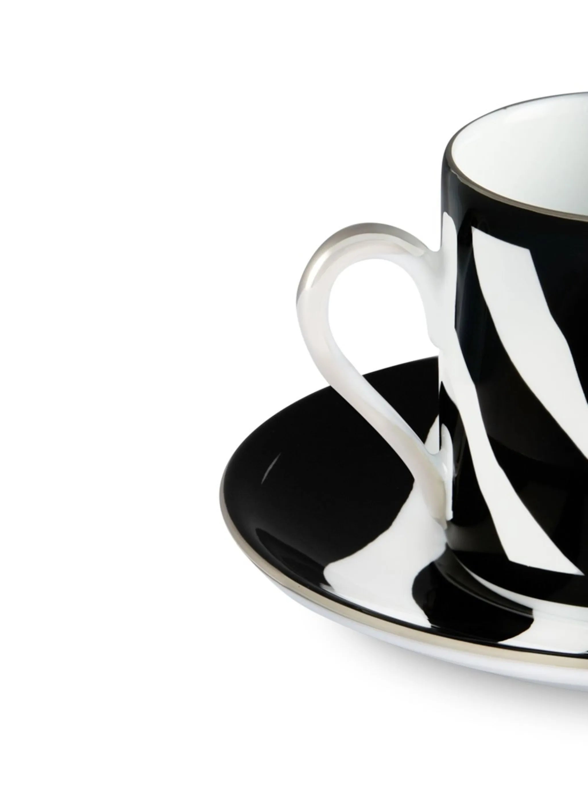 zebra-print espresso-saucer set