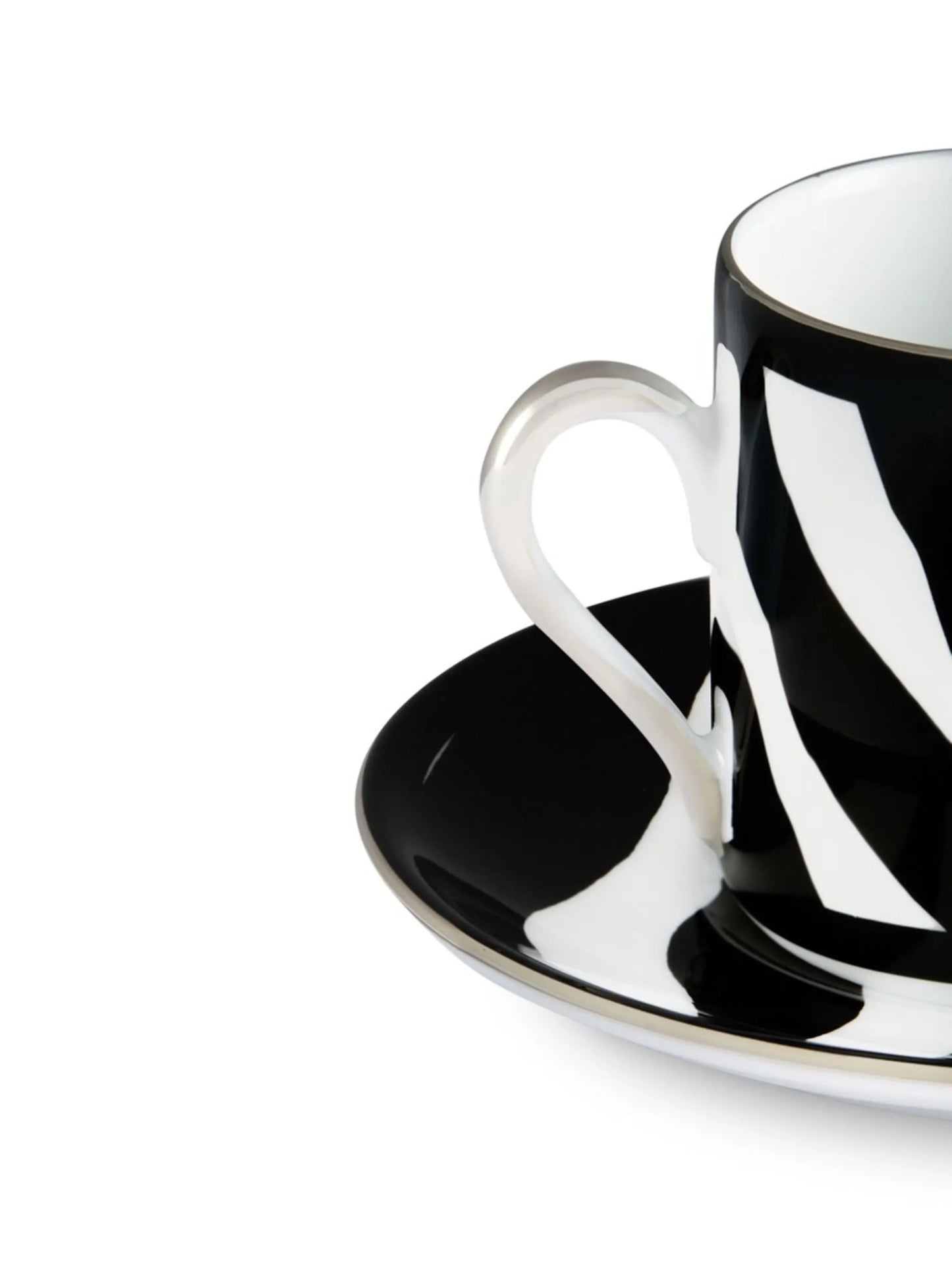 zebra-print espresso-saucer set