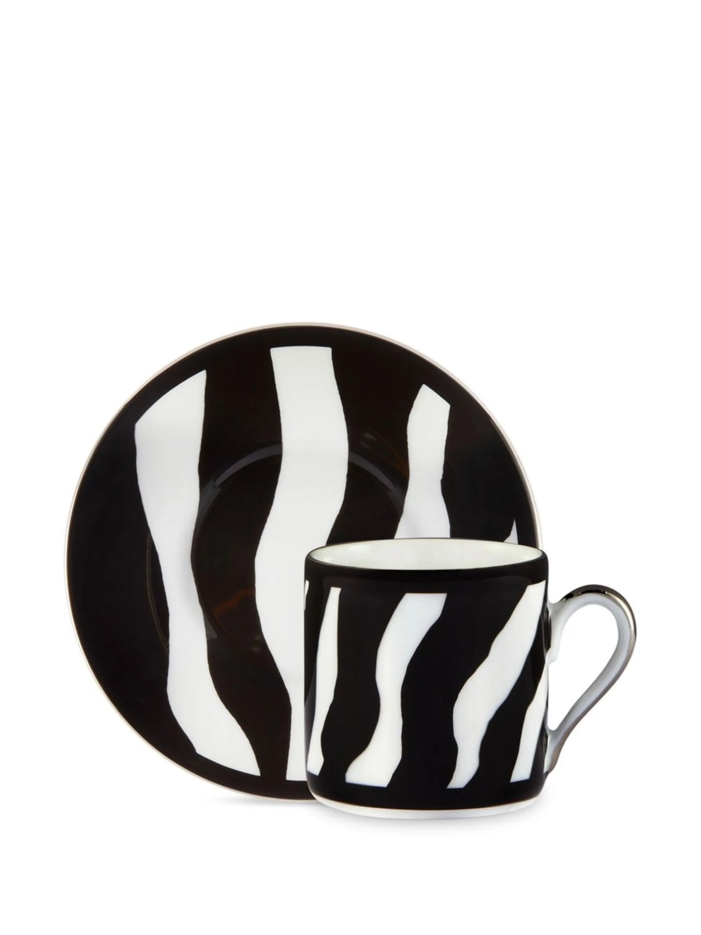 zebra-print espresso-saucer set