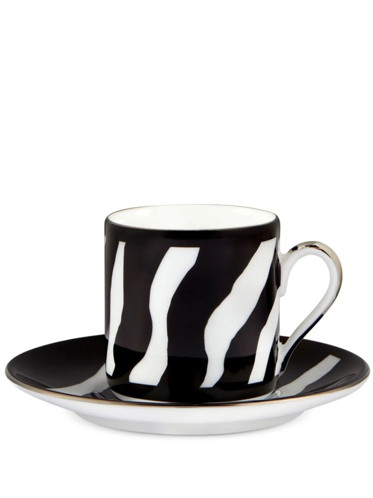 zebra-print espresso-saucer set