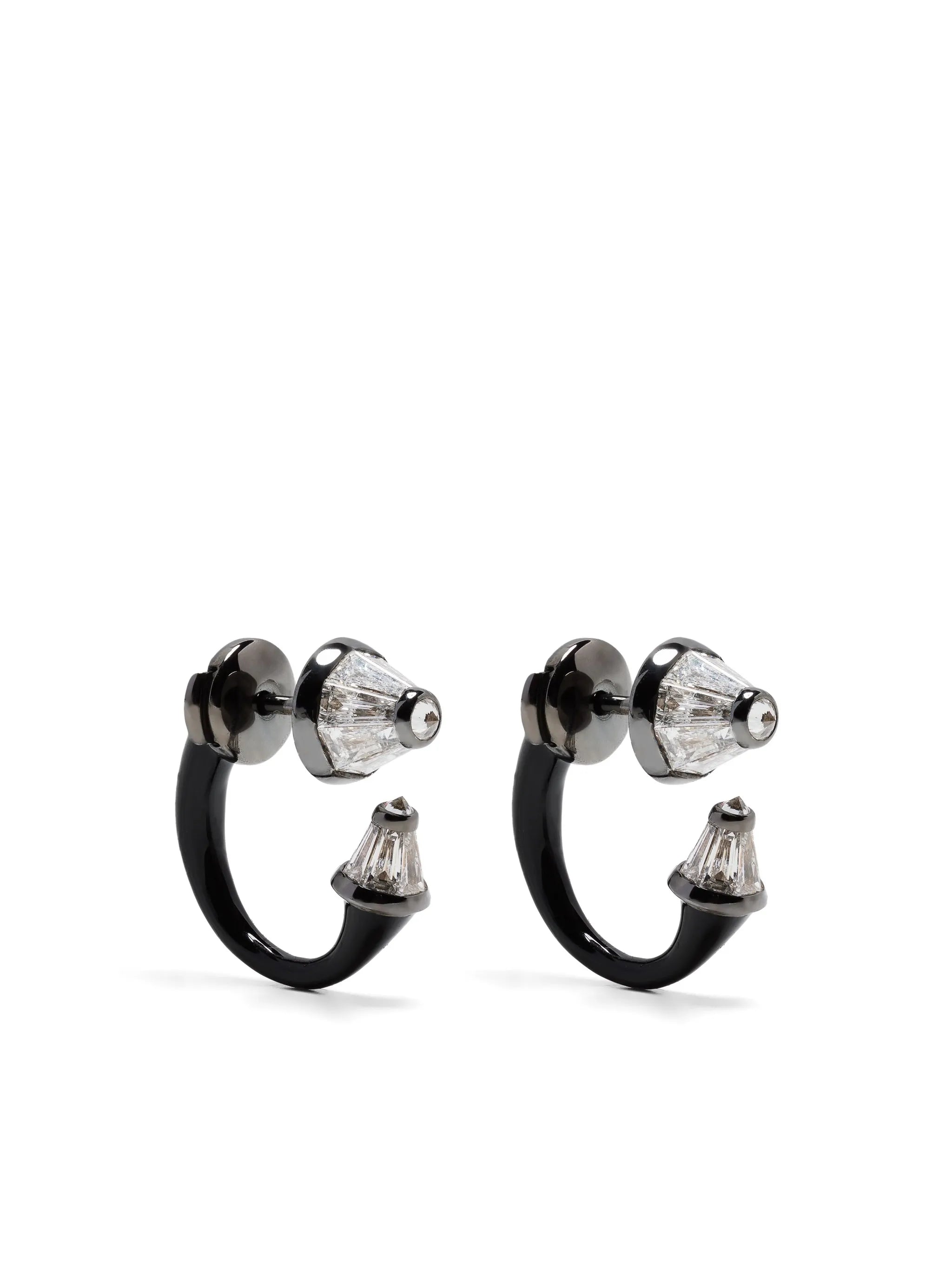 18kt white gold Enery diamond jacket earrings