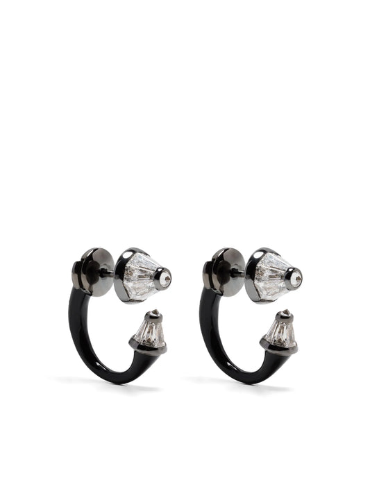 18kt white gold Enery diamond jacket earrings