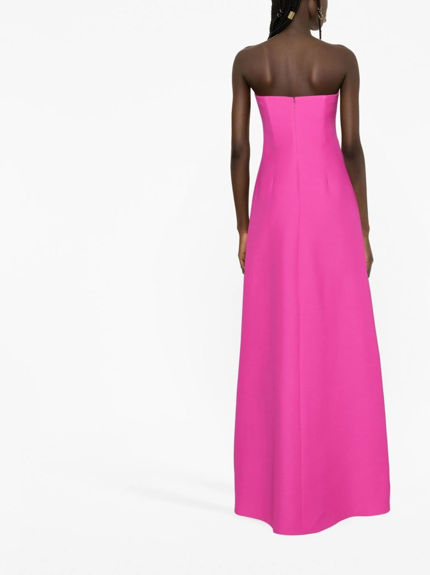 cut-out strapless gown