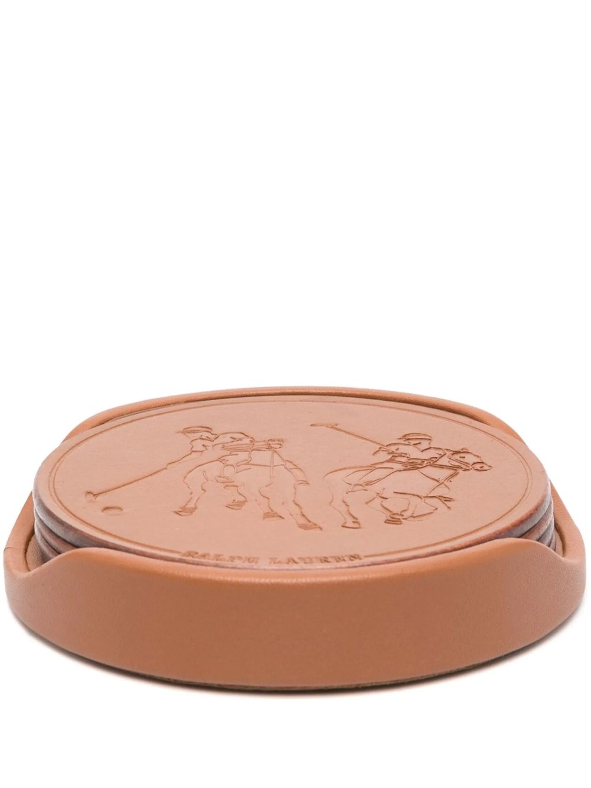 Garrett leather coasters (set of four)