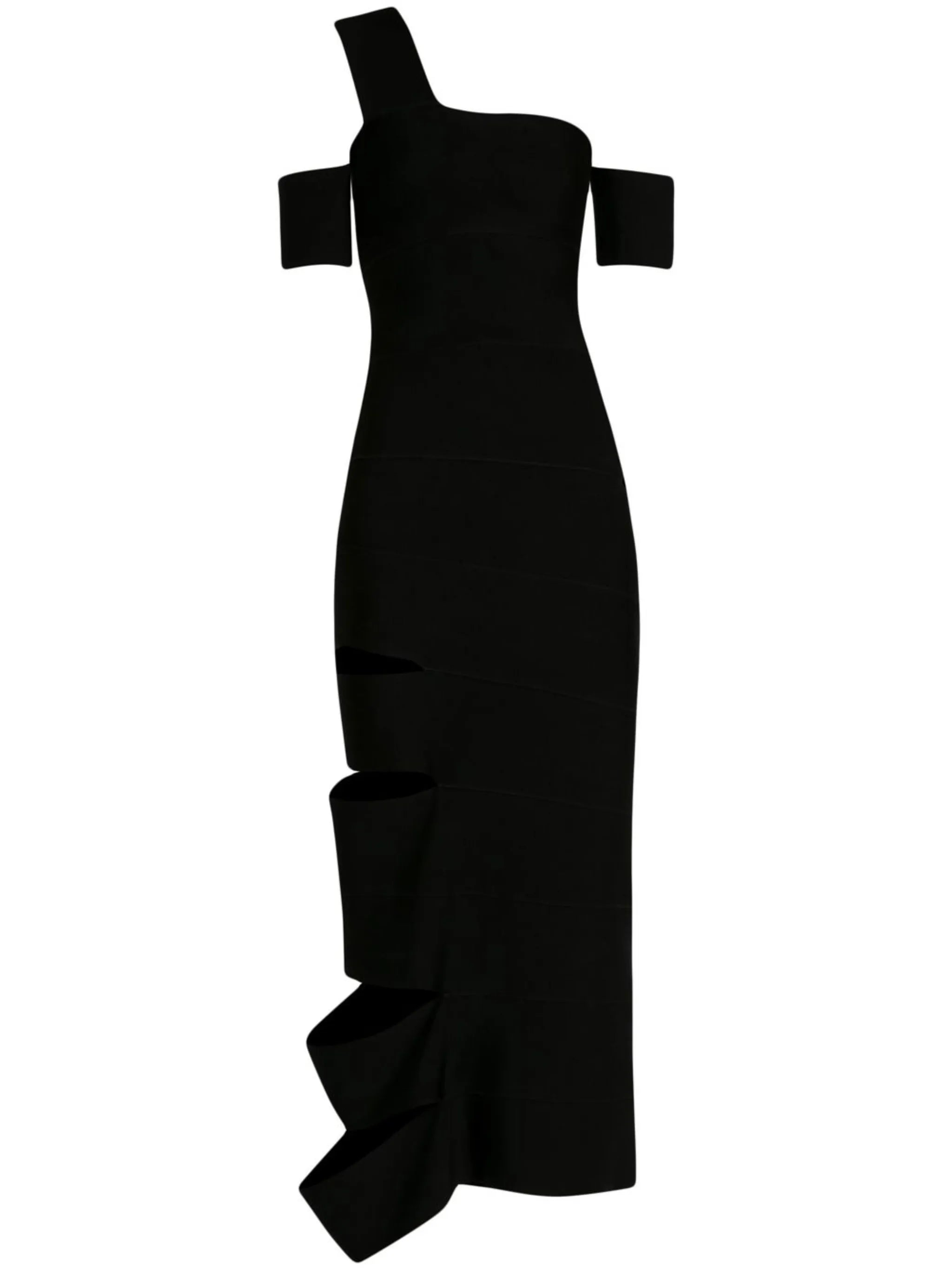 cut-out one-shoulder dress