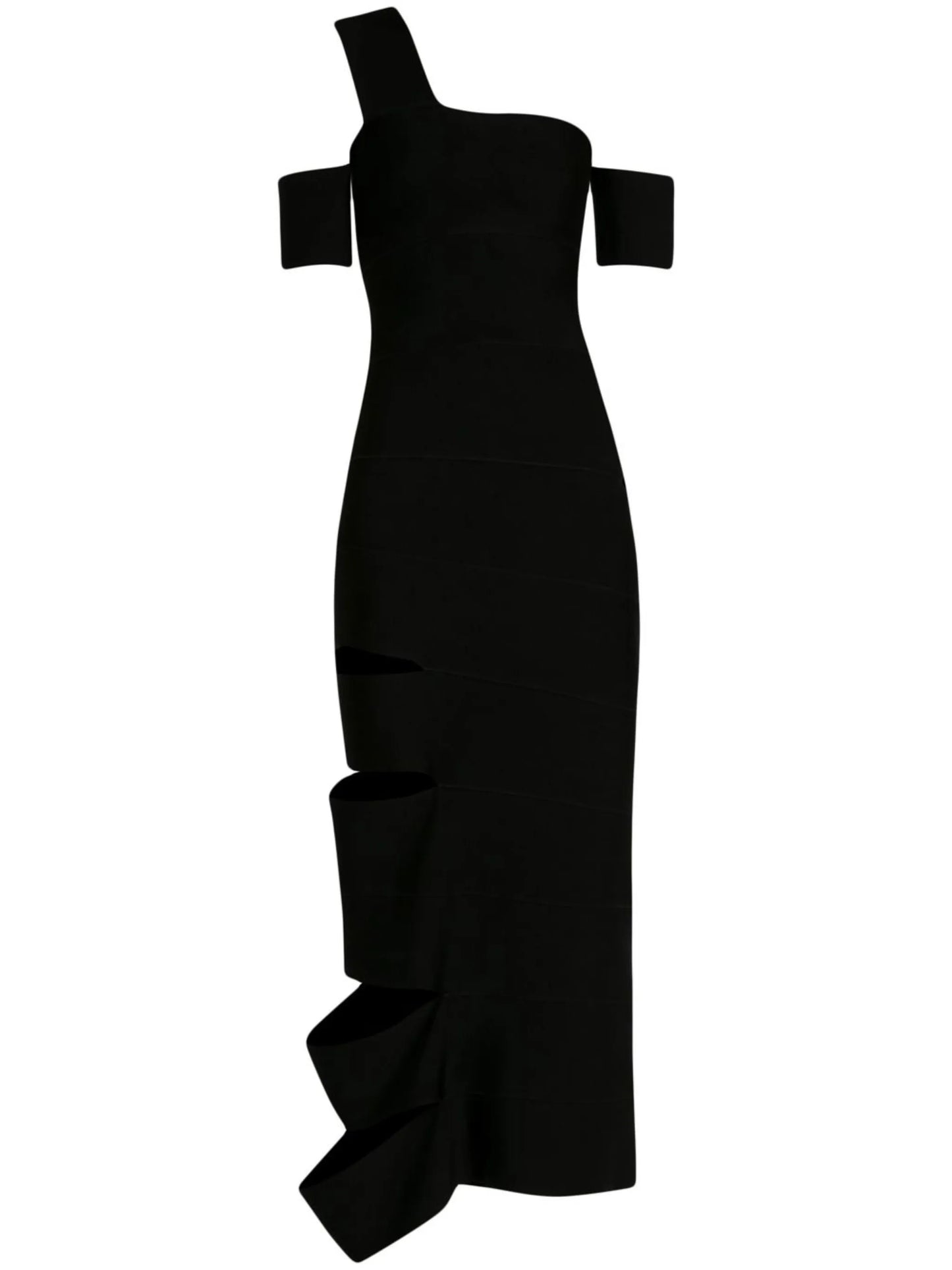 cut-out one-shoulder dress