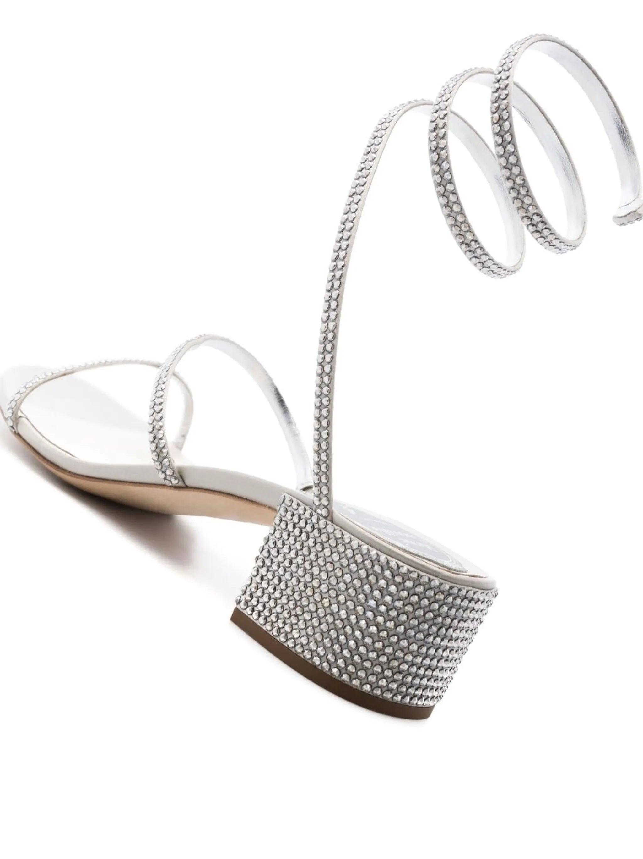crystal-embellished strap-detail sandals