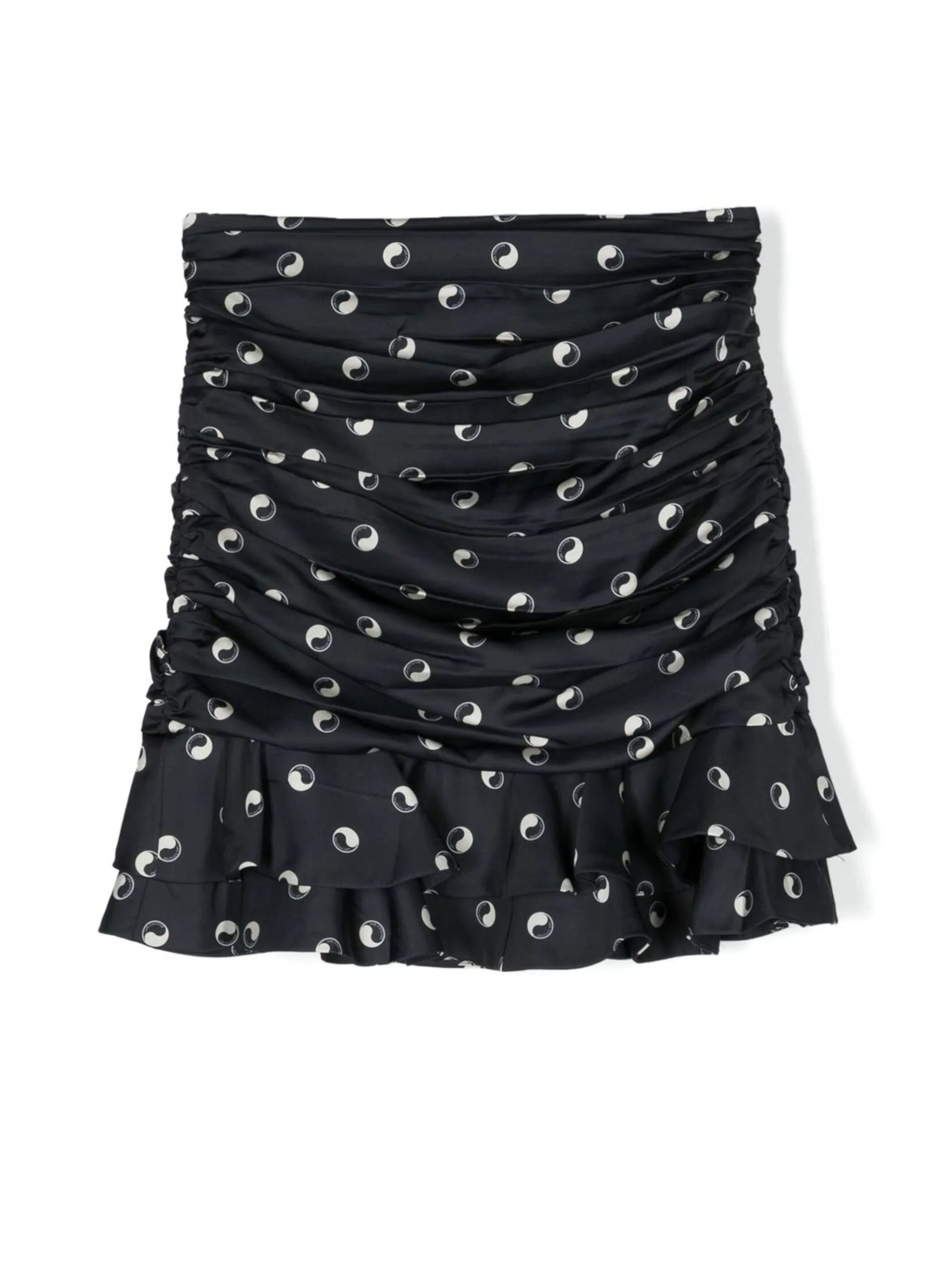 graphic-print ruffled skirt