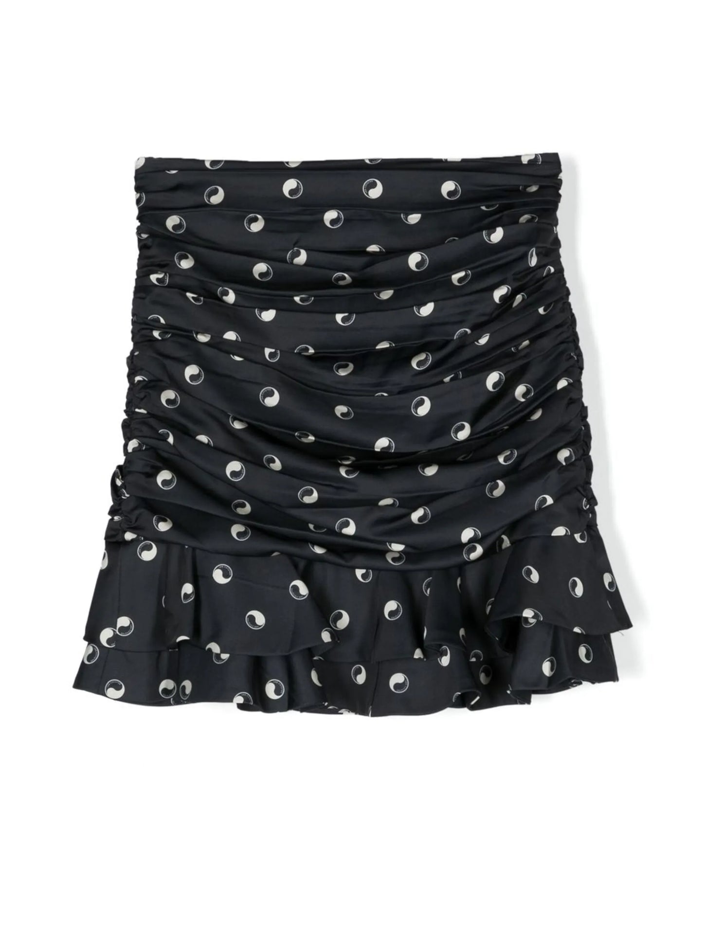 graphic-print ruffled skirt
